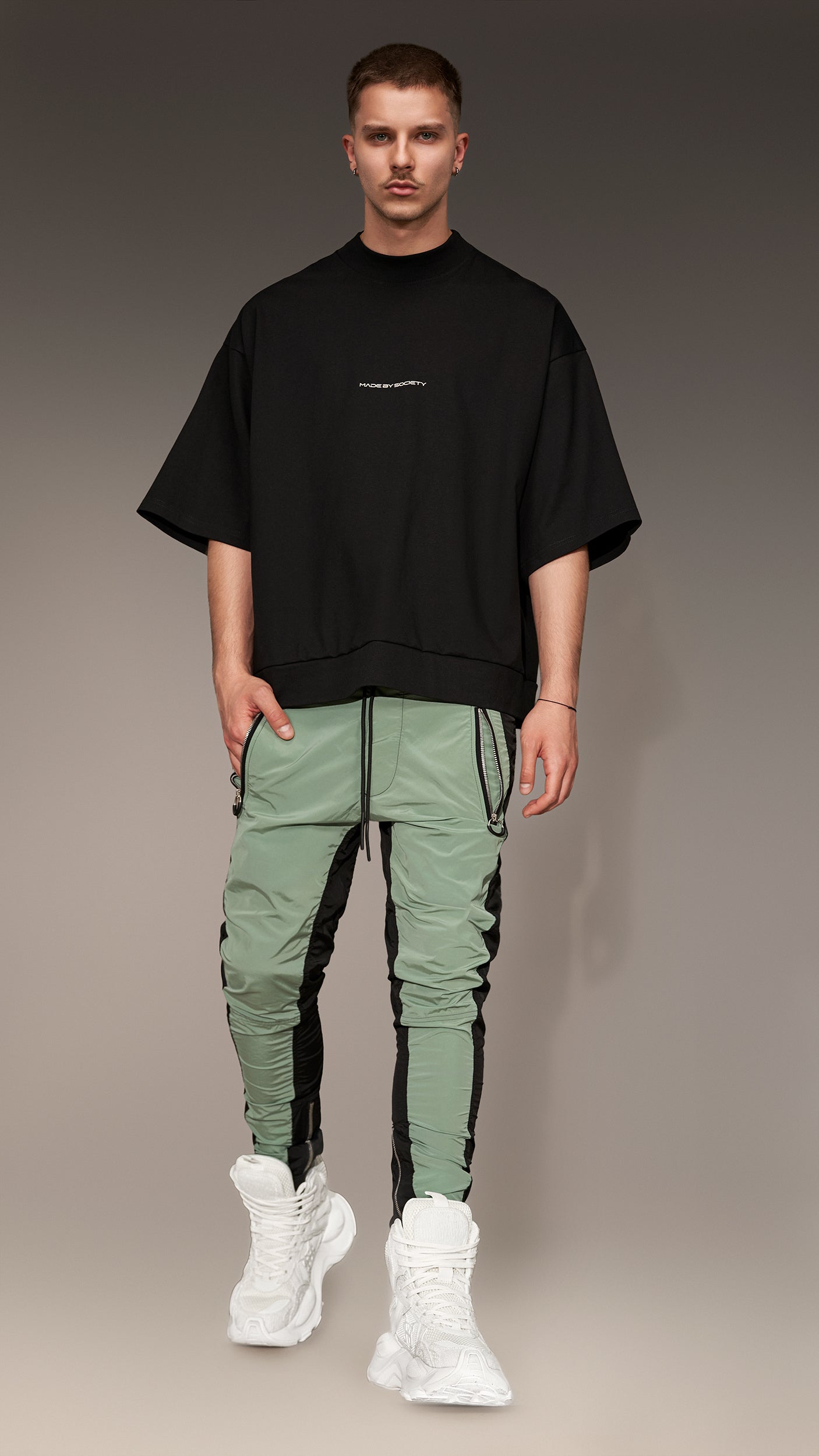 Zip track pants - P12466