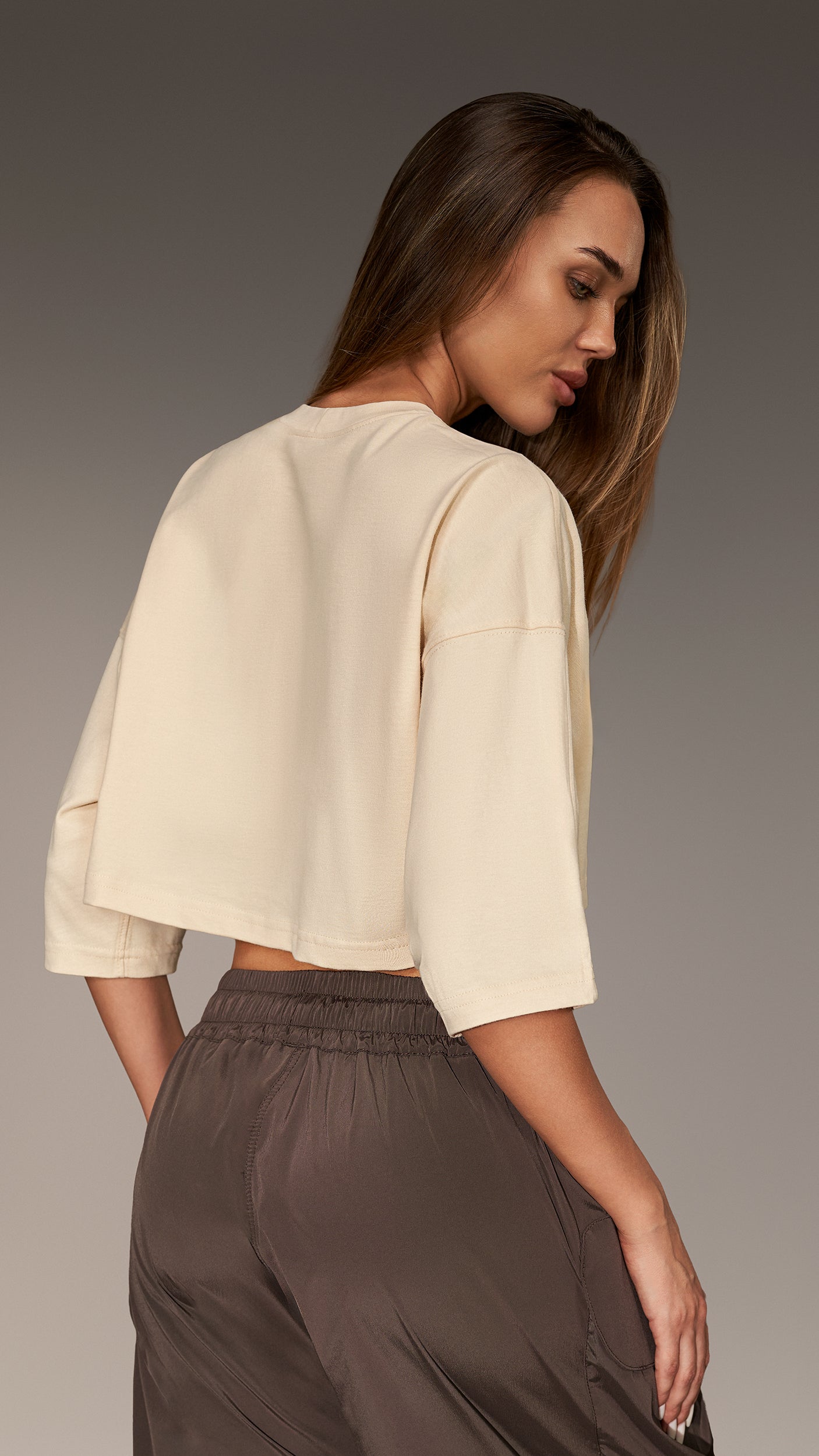 Crop T-shirt Made by Society - T26161