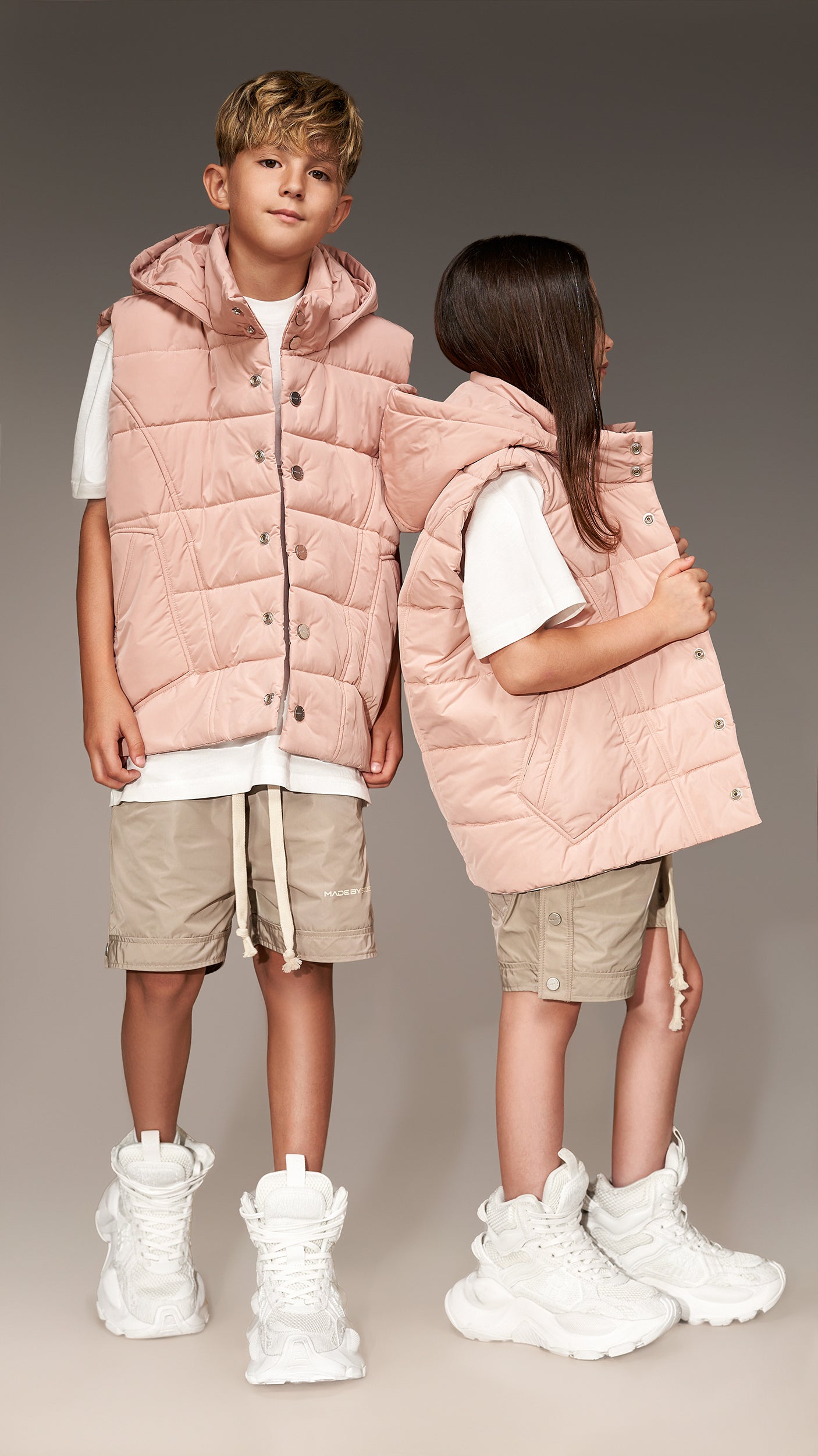 Stud hood vest - V33991