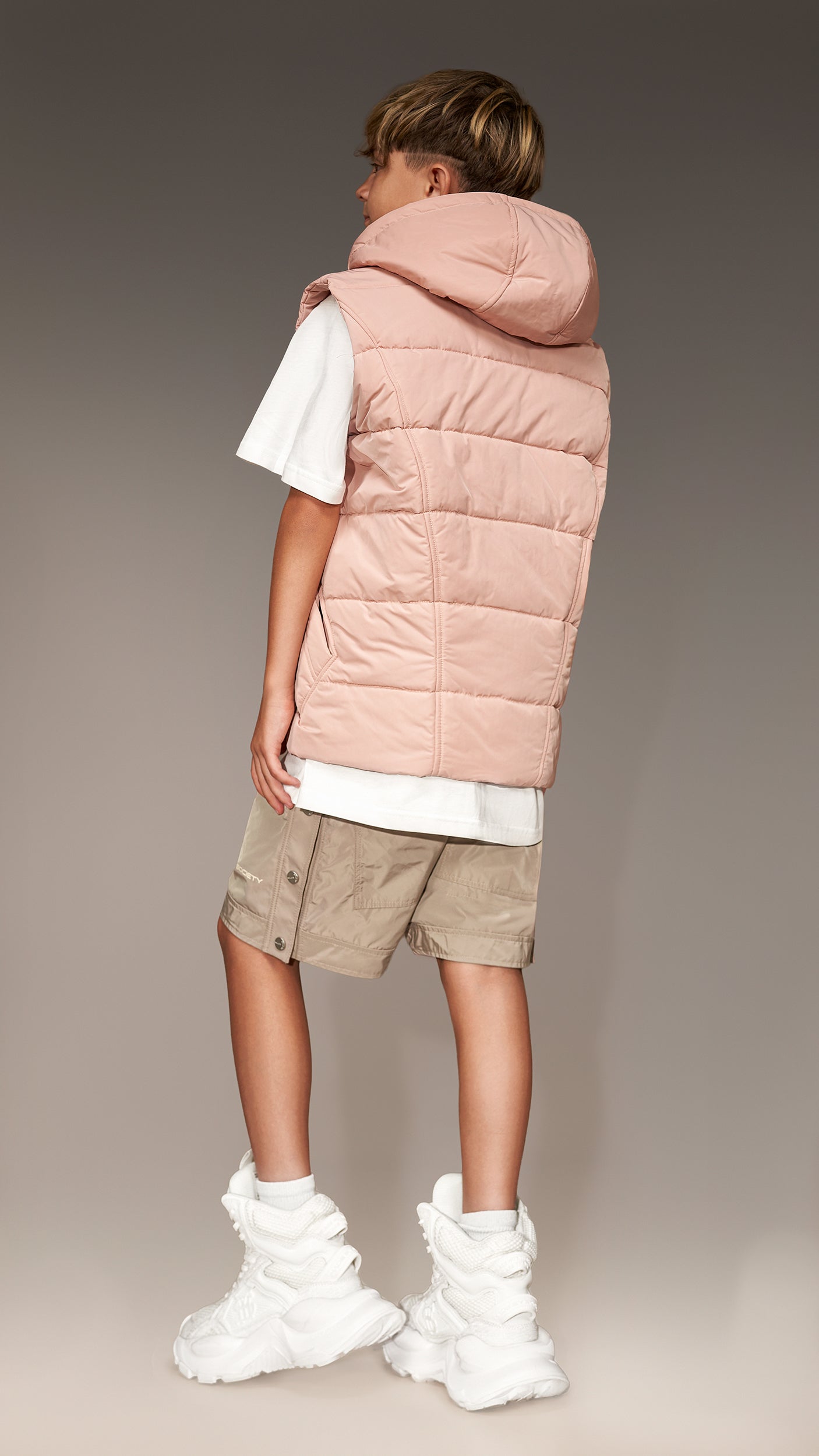 Stud hood vest - V33991