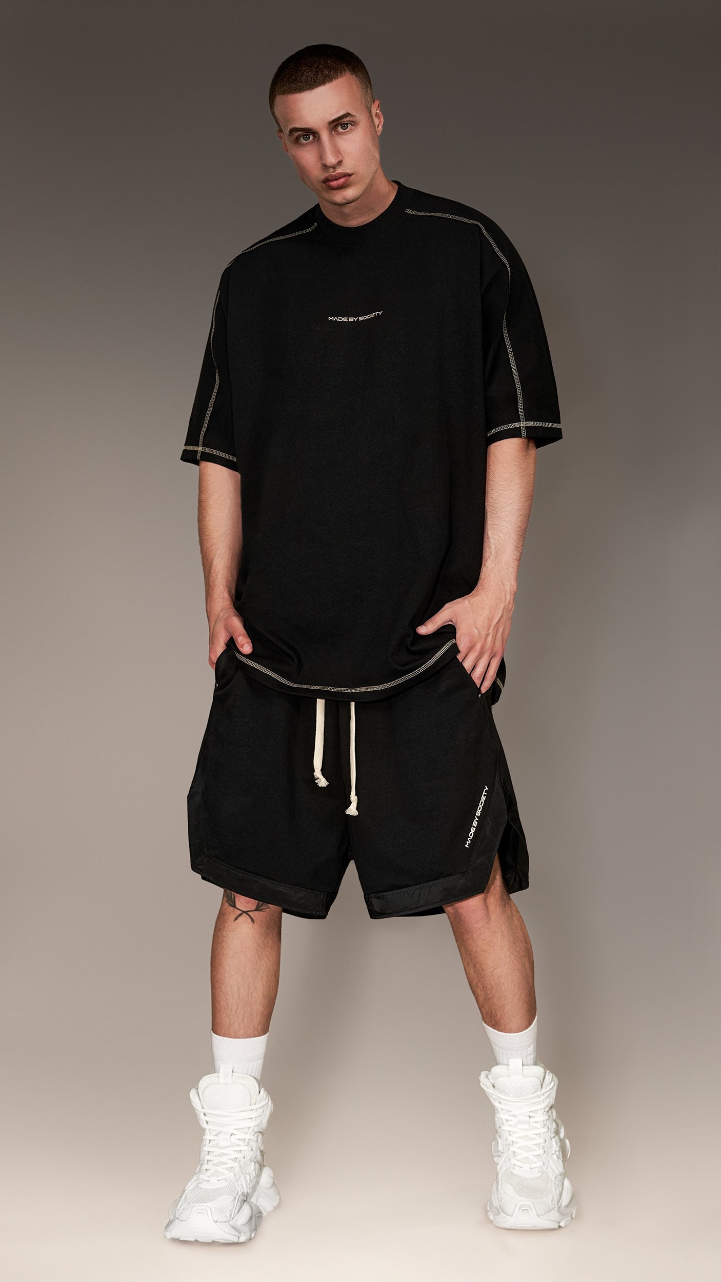 Oversized Bermuda Shorts Made by Society – B16152