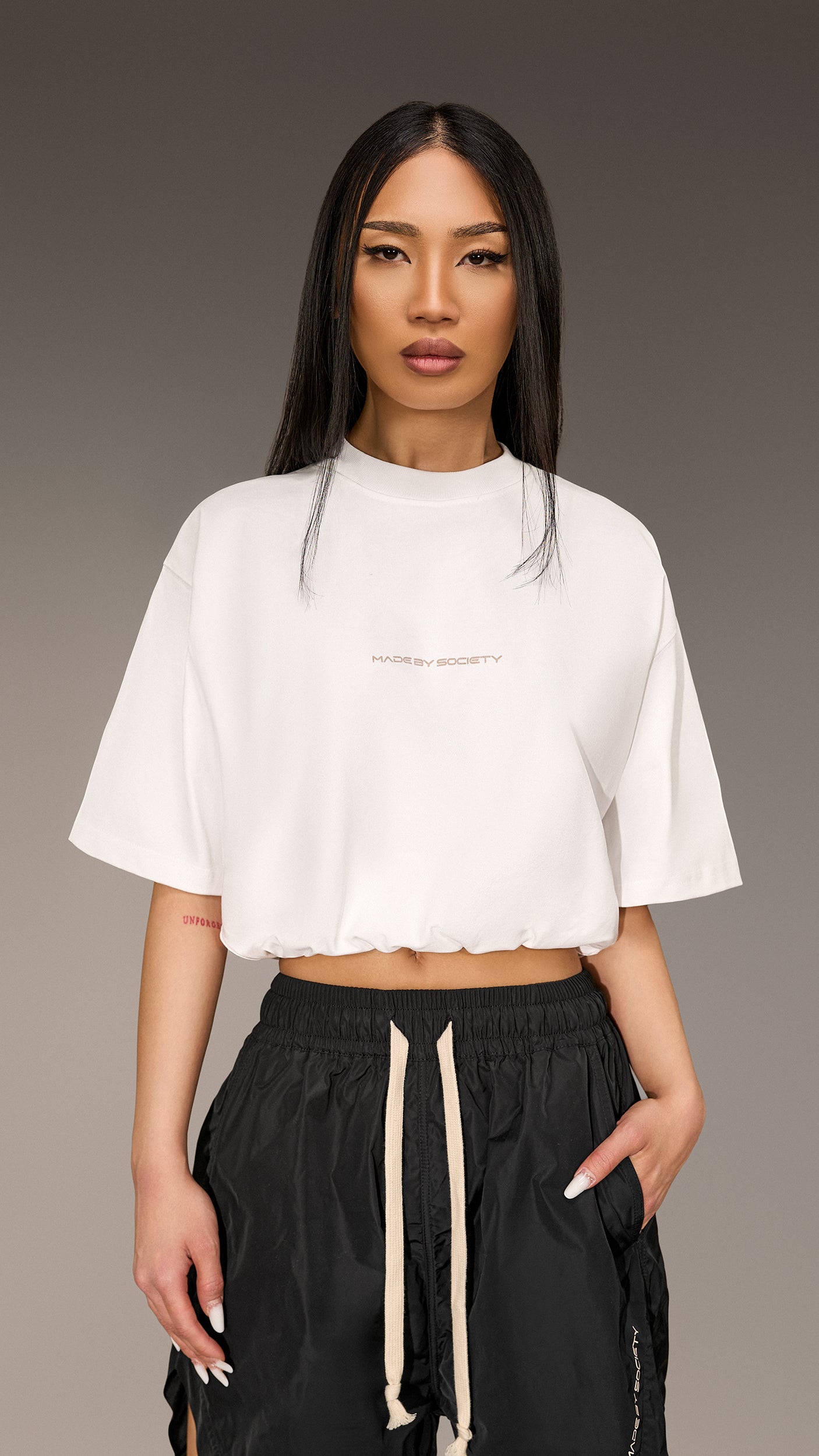 Tricou crop Made by Society - T26270