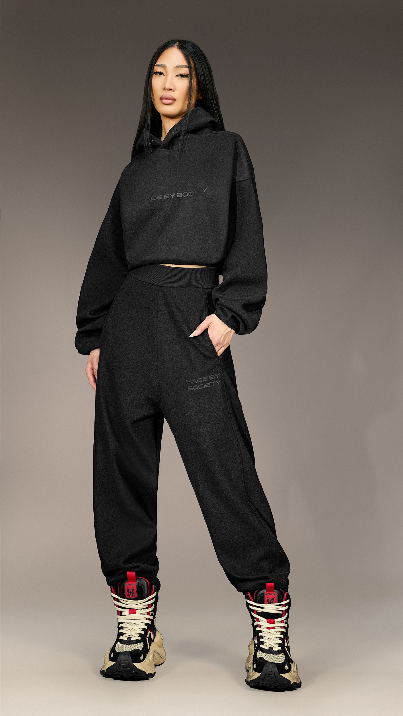 Hanorac Crop "Made by Society" - H26118