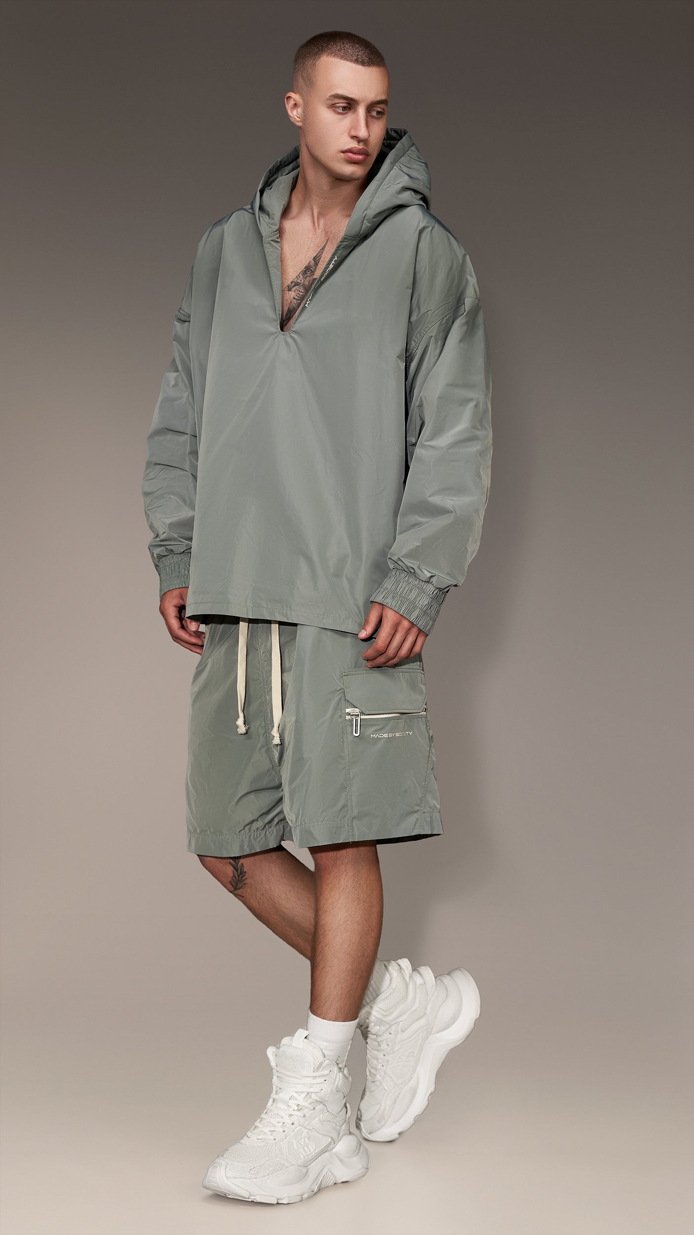 Hoodie with Cutout - H16474