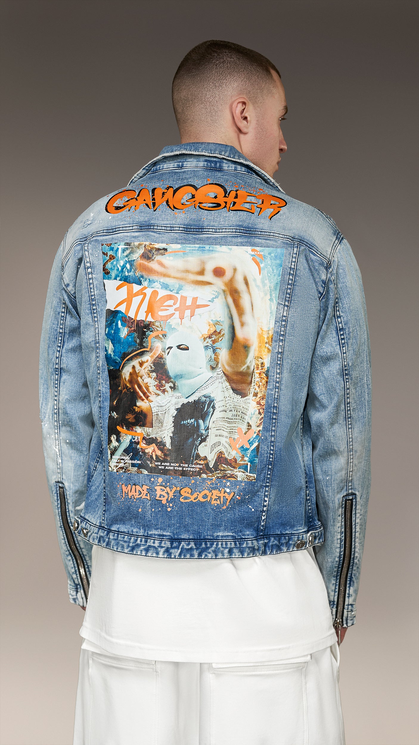 Gangster Denim Jacket - J13762