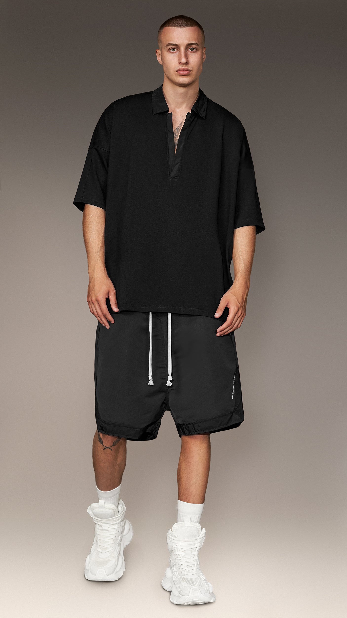 Polo Shirt with V-Neck - T16625