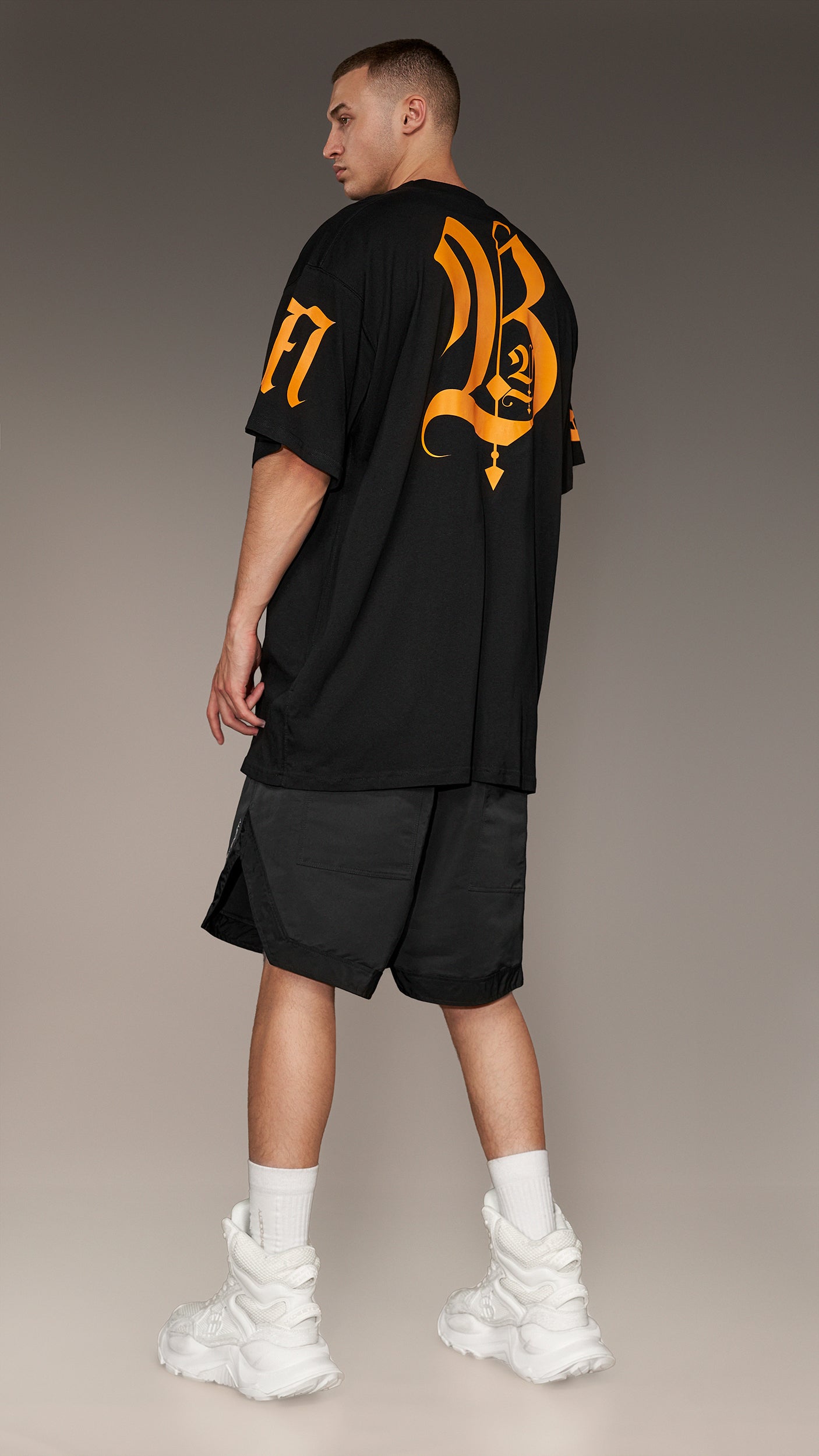 Tricou negru oversize - T15072