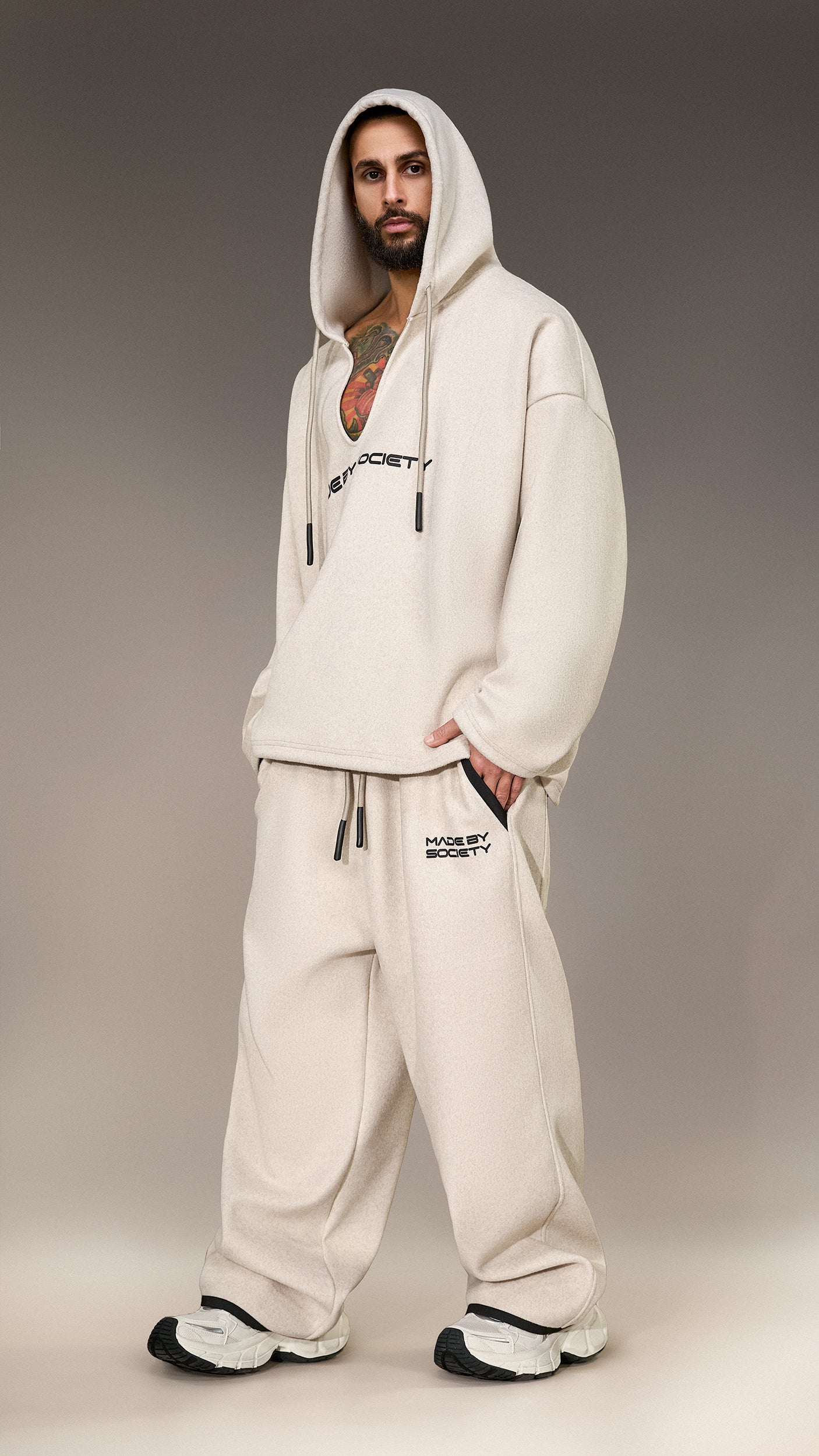 "Made by Society" Oversized Hoodie - H15996