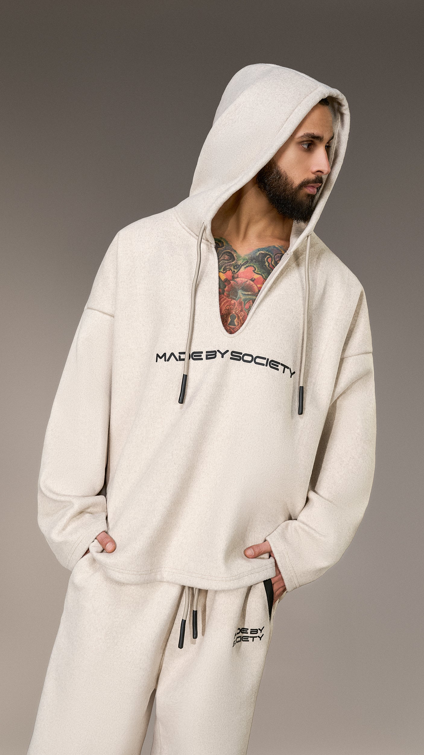 "Made by Society" Oversized Hoodie - H15996