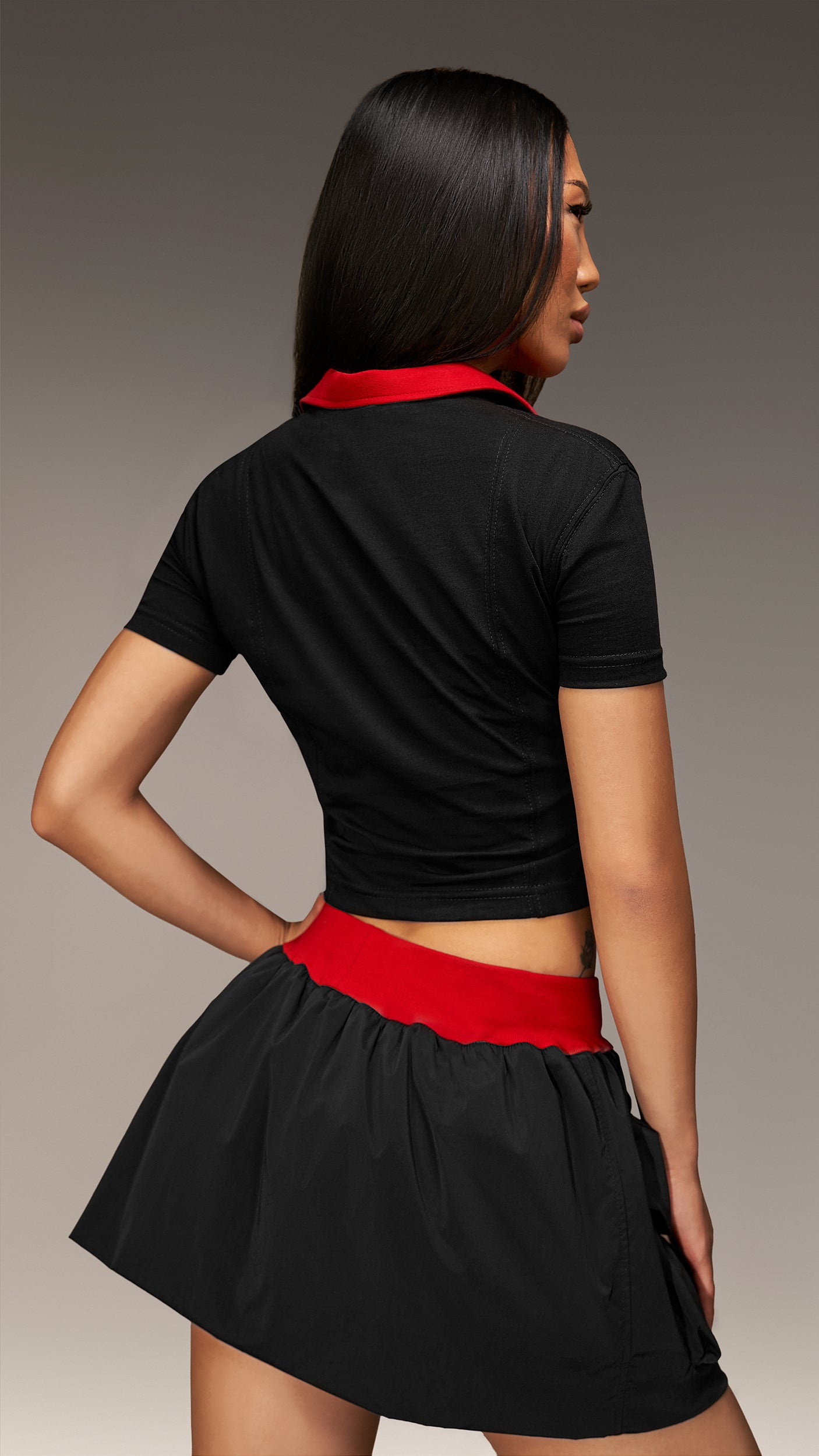 Tricou crop polo - T26435