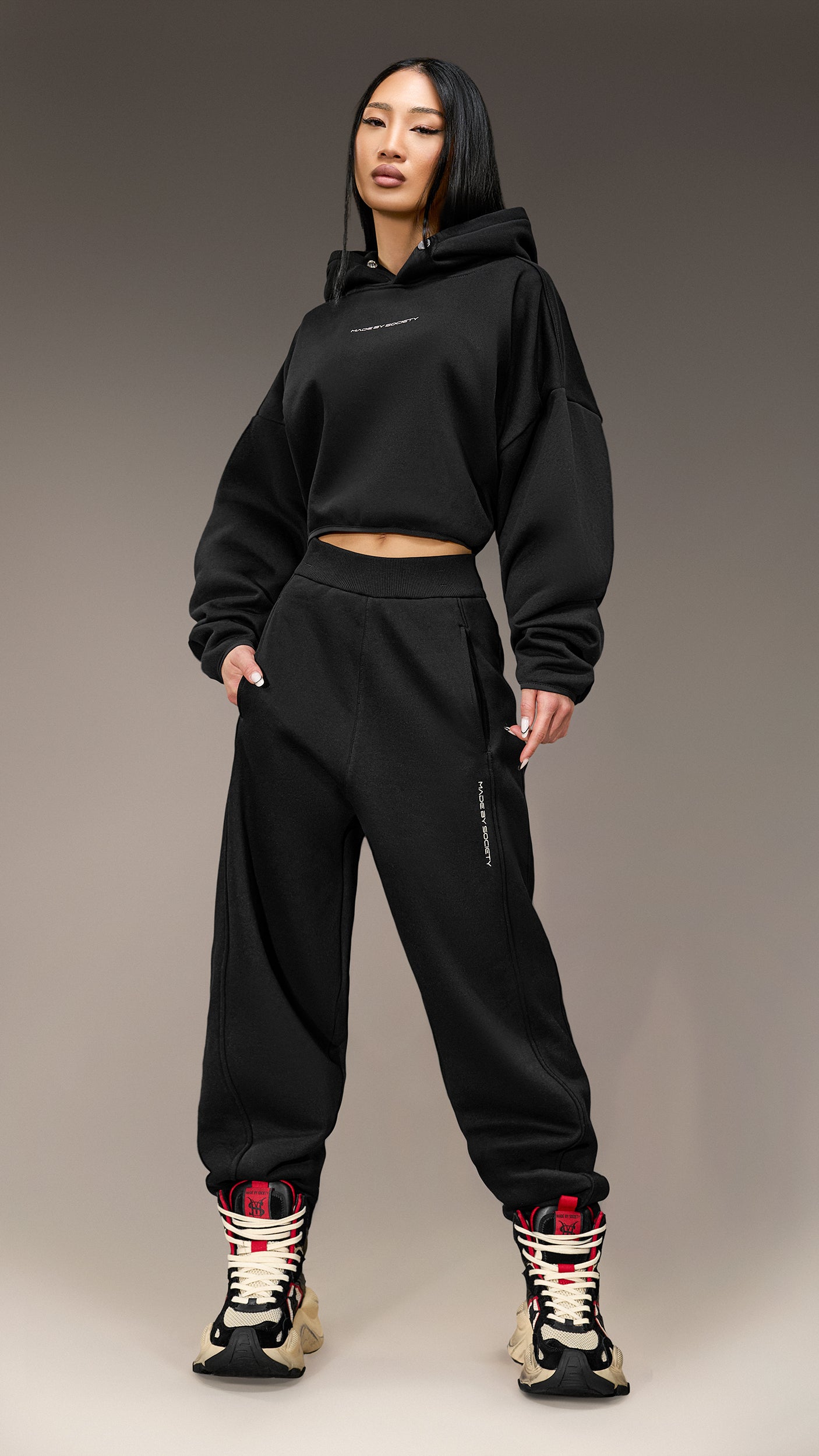 Made by Society Crop Hoodie – H26170