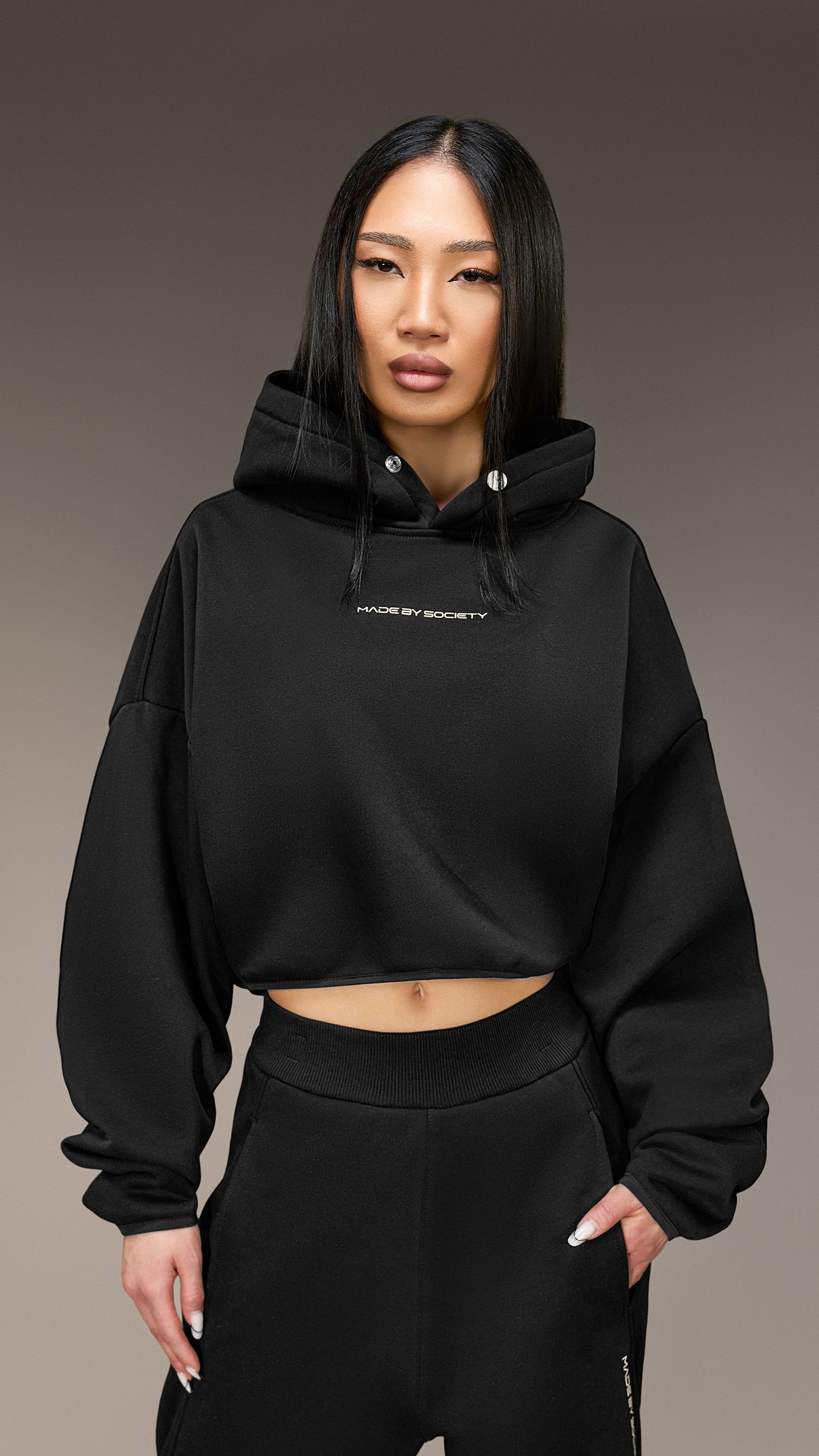Made by Society Crop Hoodie – H26170