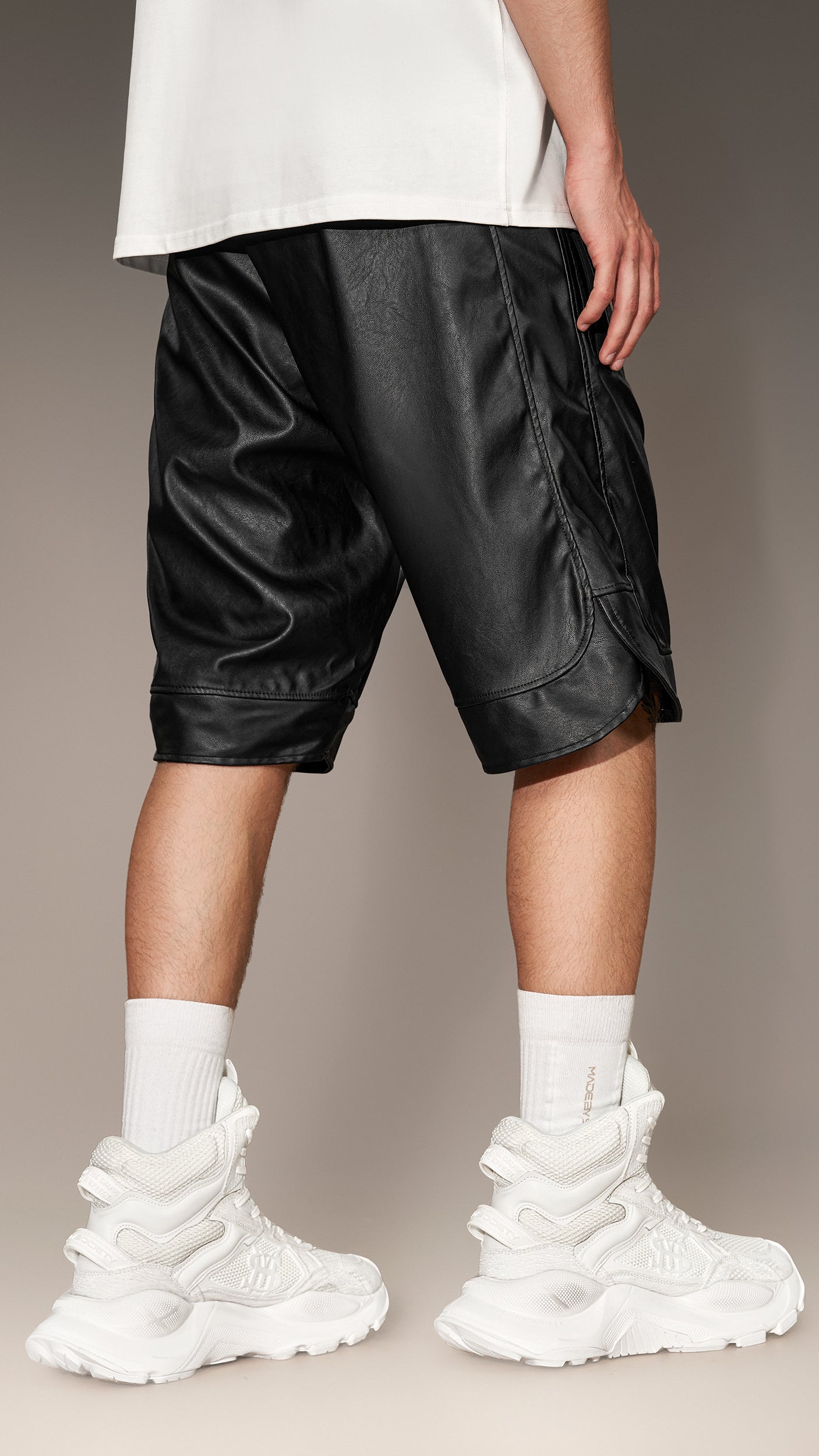 Faux Leather Shorts - B15189