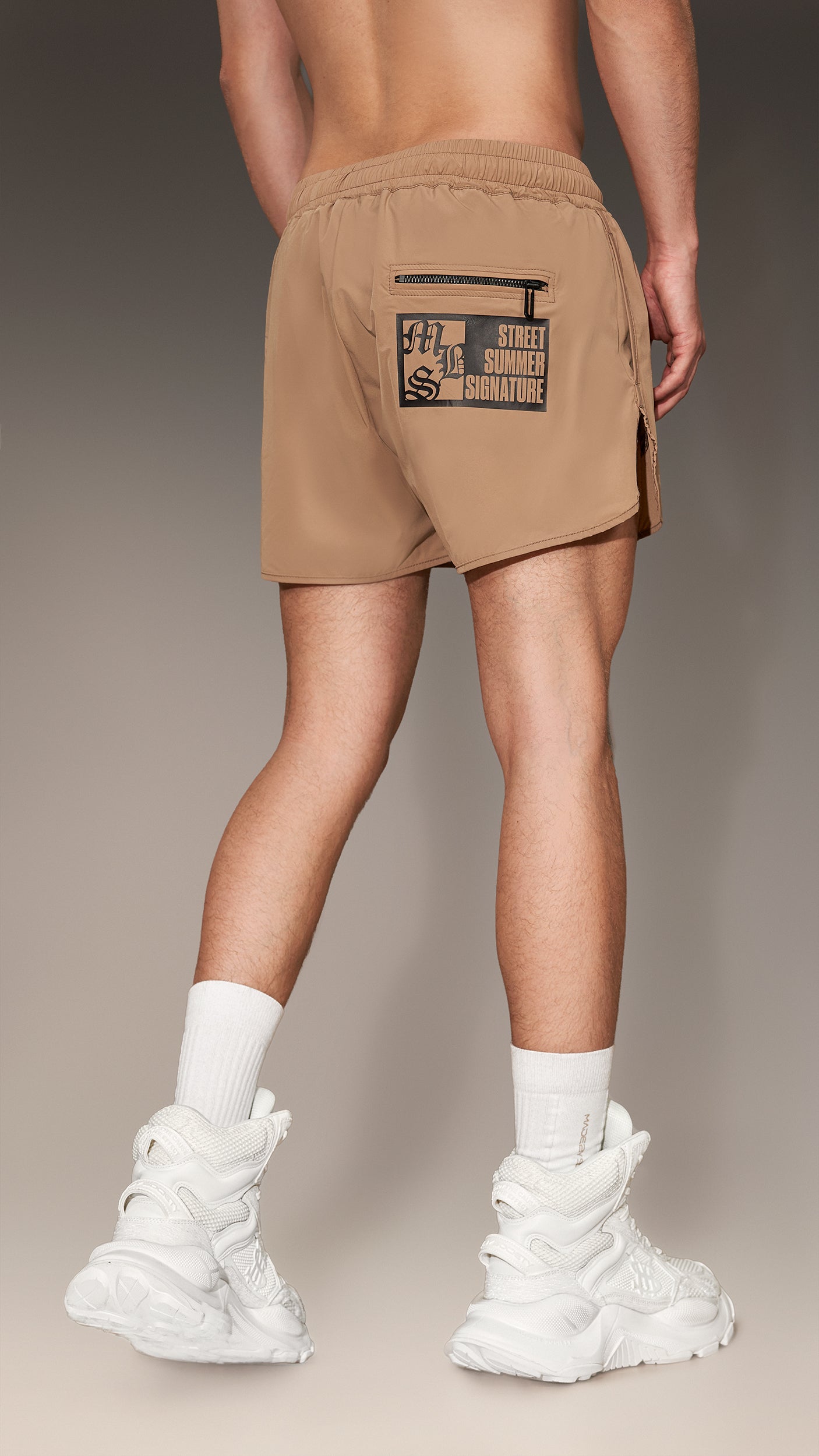 BRANDED BEACH SHORTS - B15426