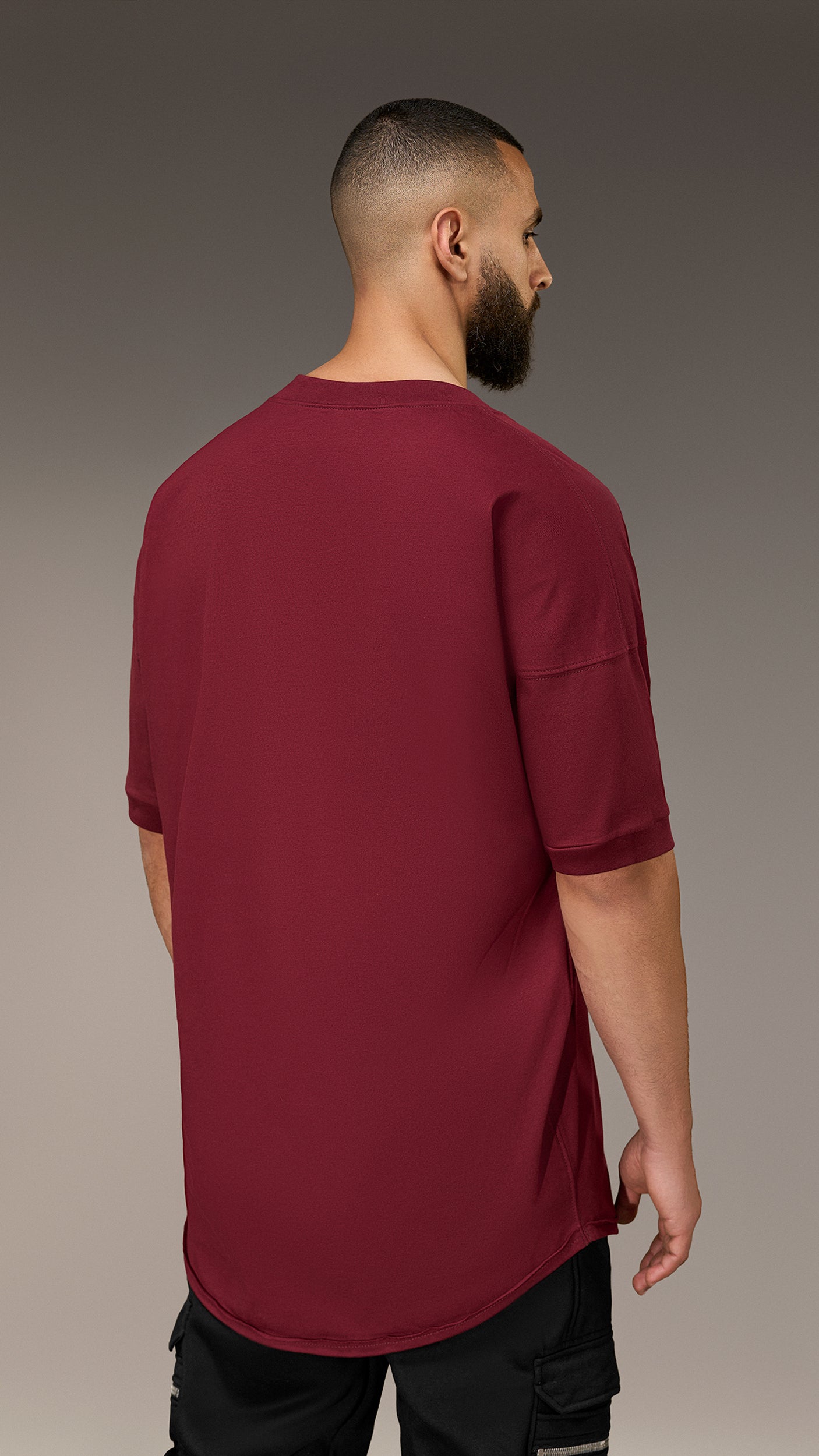 Tricou Oversized cu Decolteu V - T16101