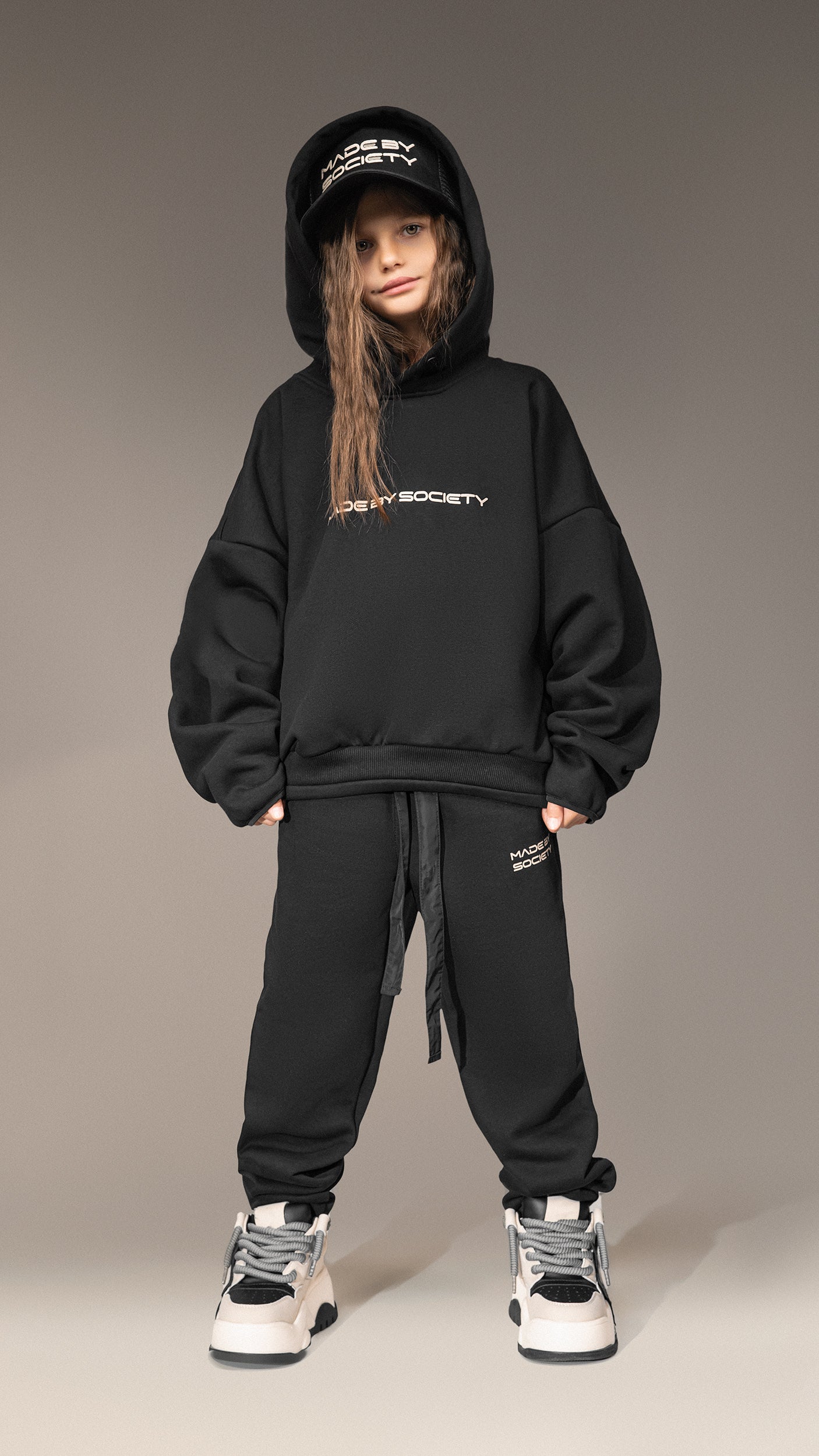 Oversized Hoodie “Made By Society” - H35682