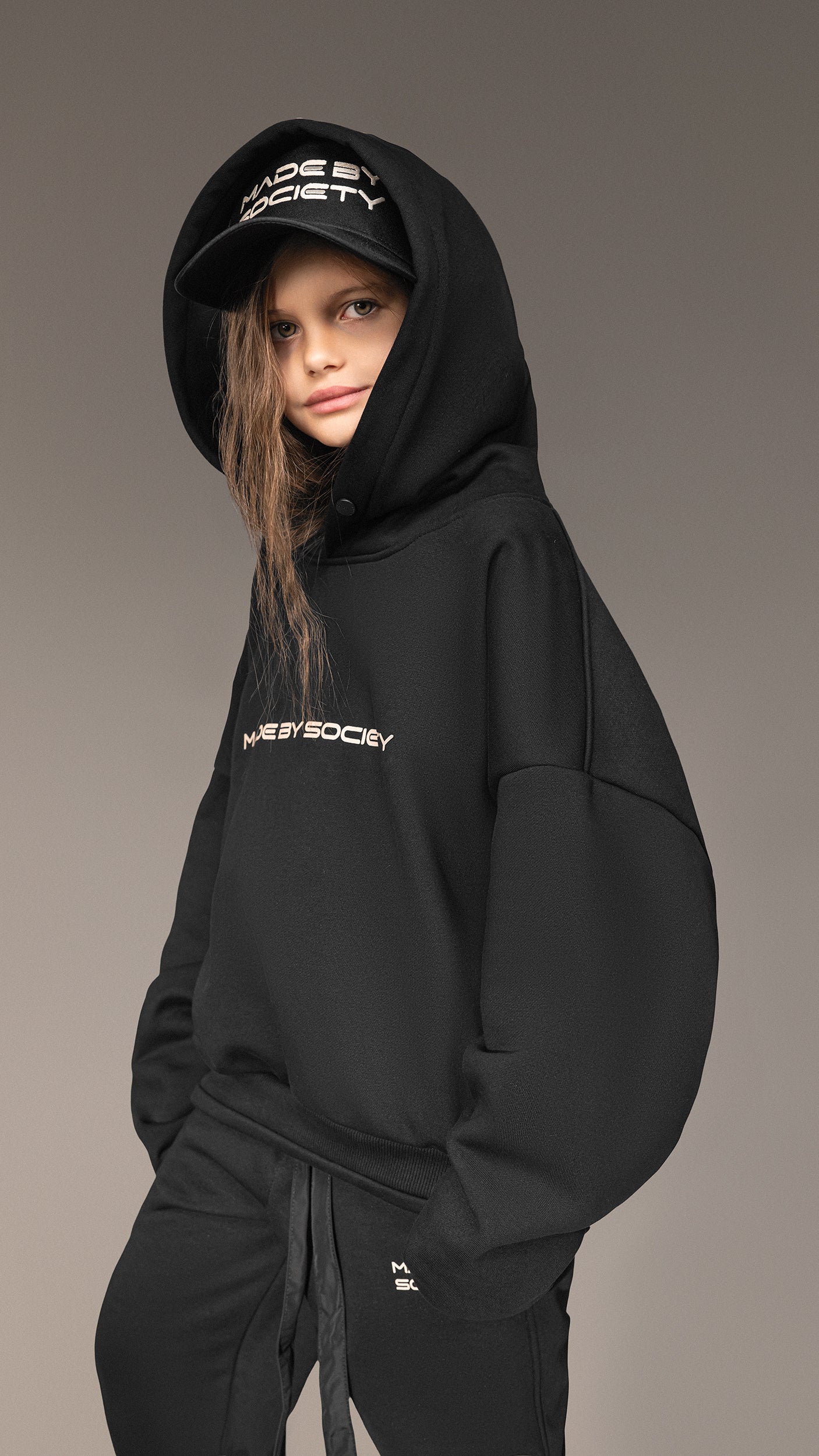 Oversized Hoodie “Made By Society” - H35682