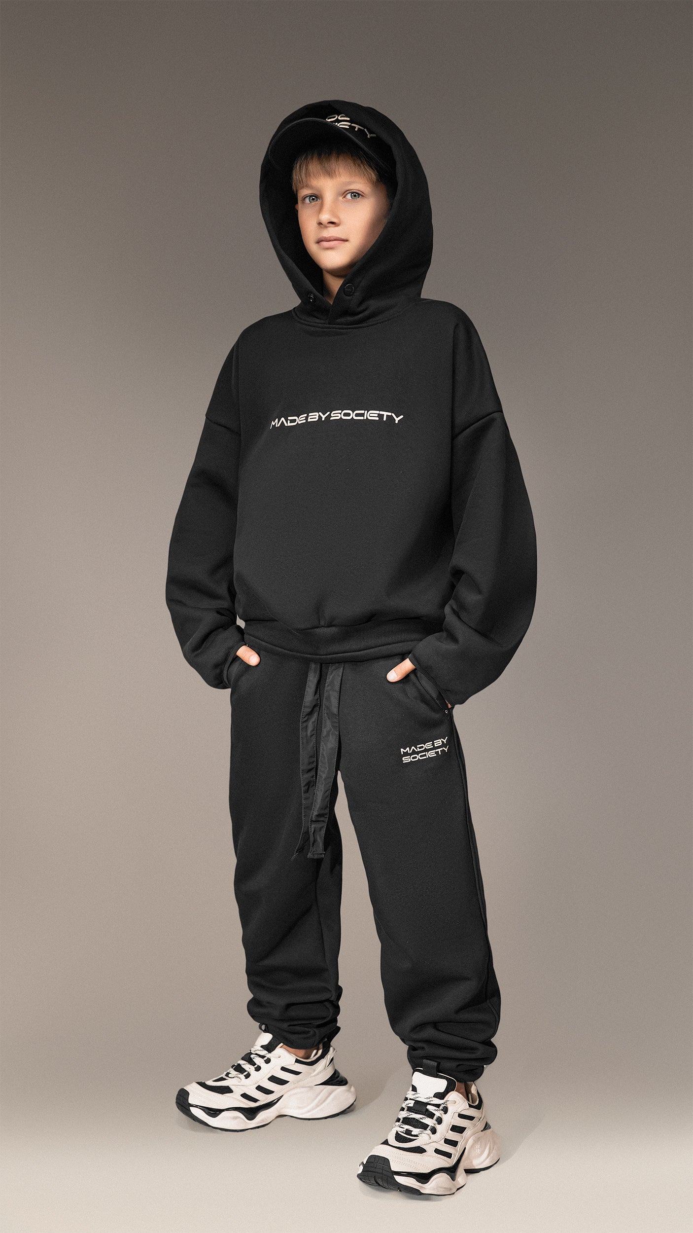 Oversized Hoodie “Made By Society” - H35682