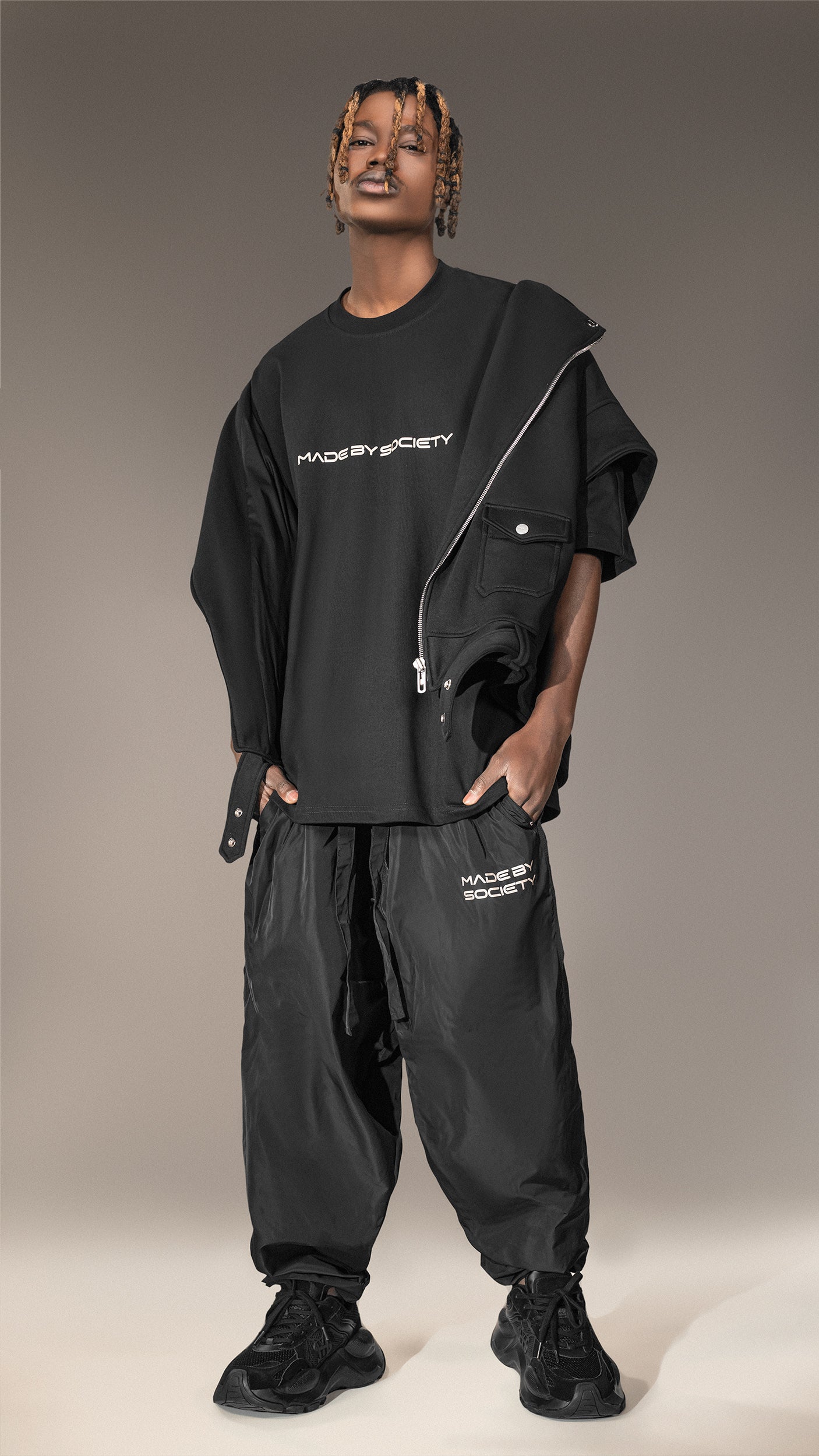 Oversized T-Shirt "MADE BY SOCIETY" - T15771