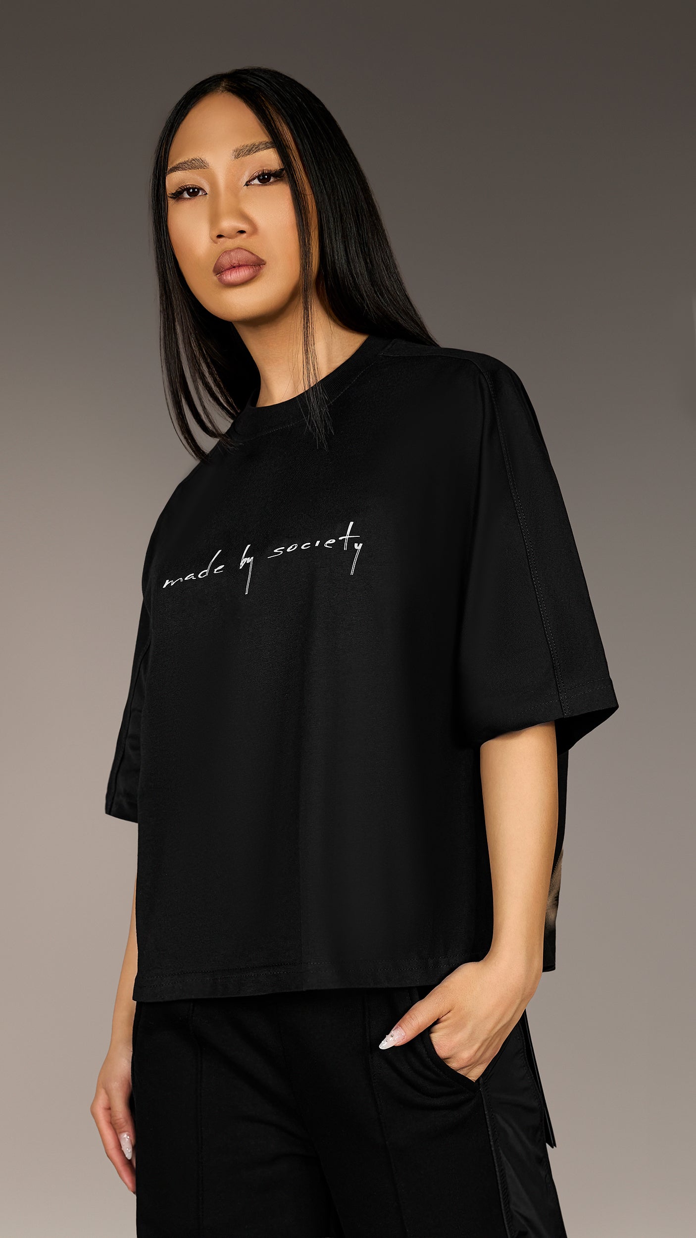 RIBBED FRAME T-shirt - T27121