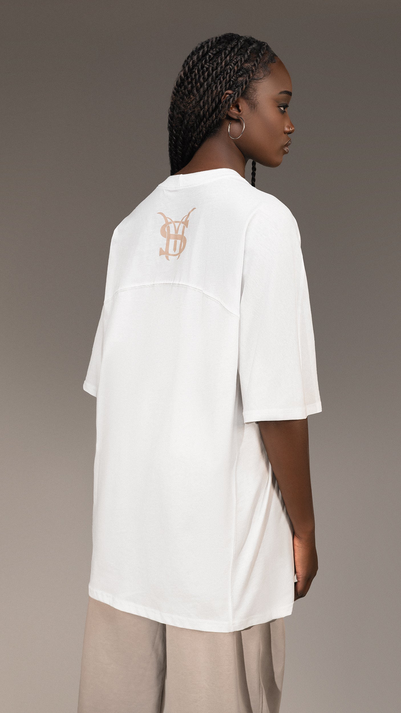 Oversized White T-Shirt Made By Society - T25363