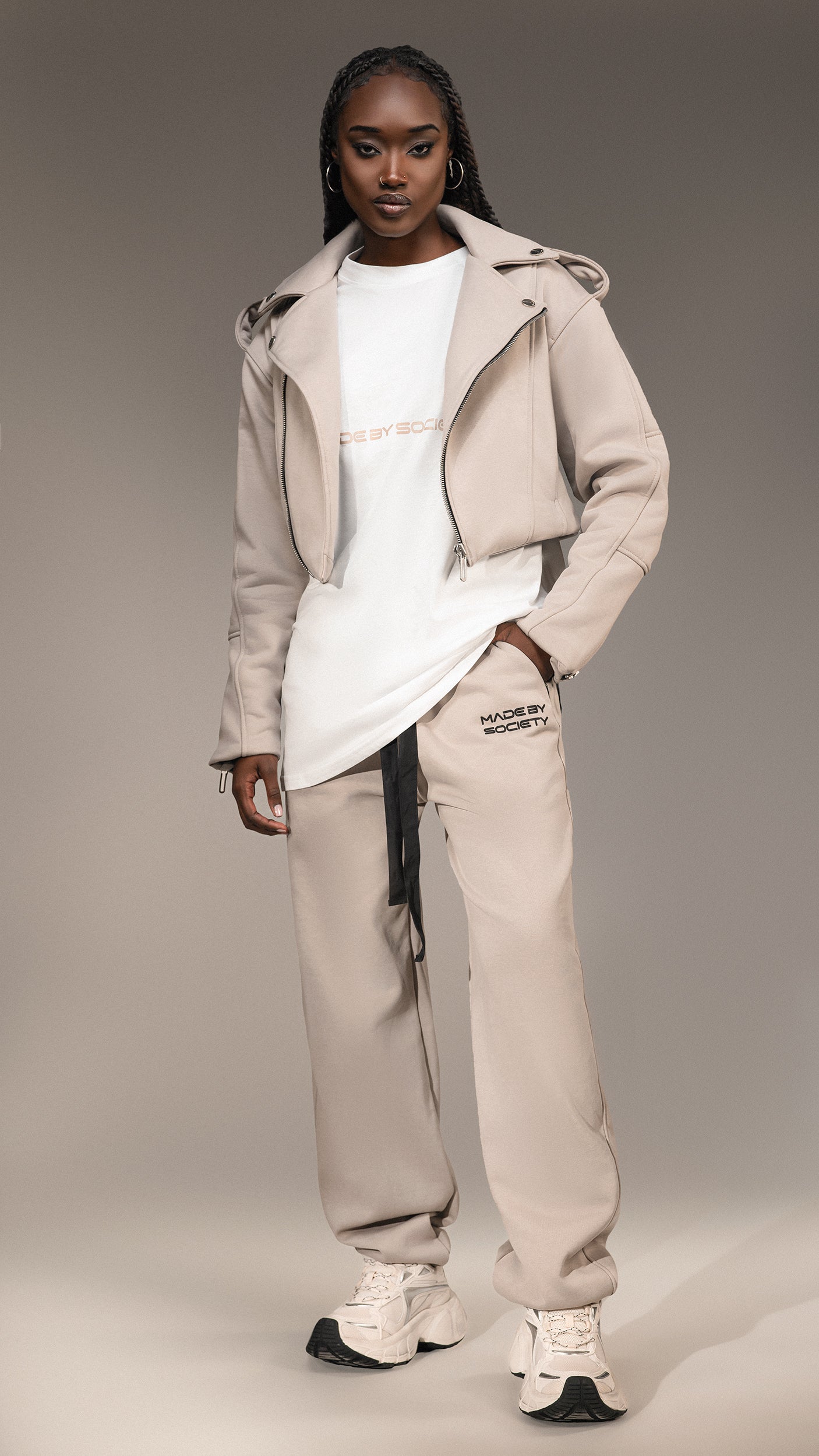 Oversized White T-Shirt Made By Society - T25363