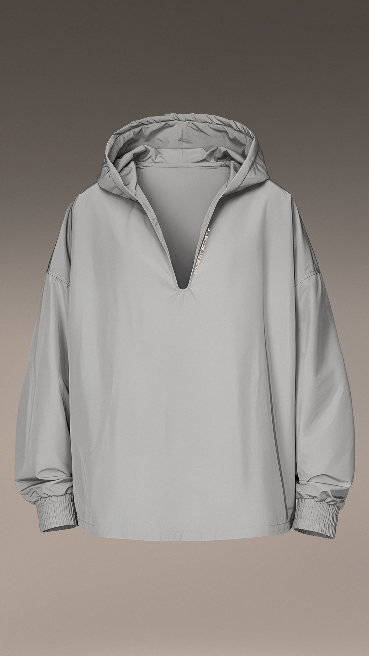 Hoodie with V-neck - H16473