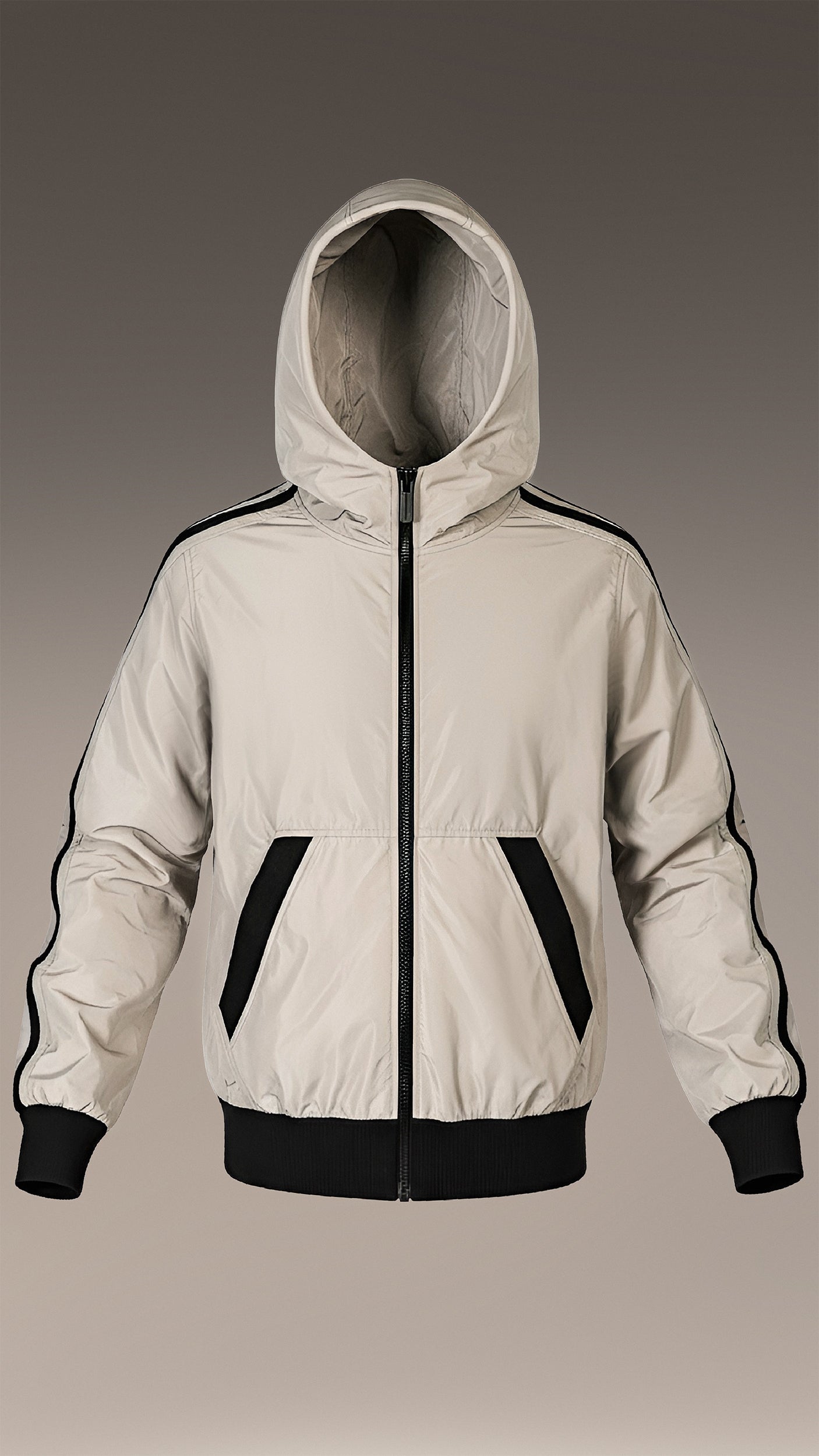 Stripes zipper hoodie - H14249