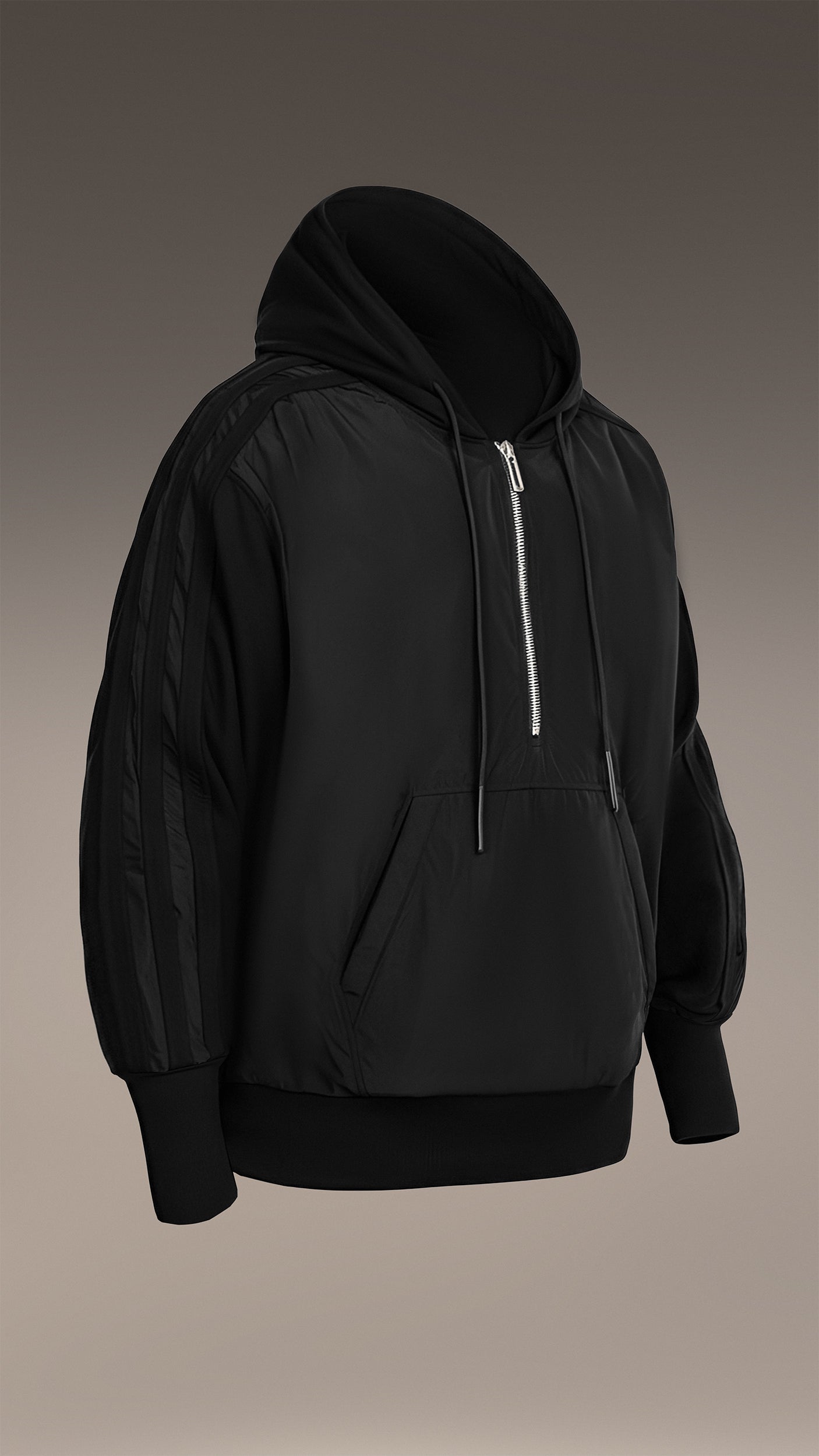 Vertical lines zip hoodie - H13148