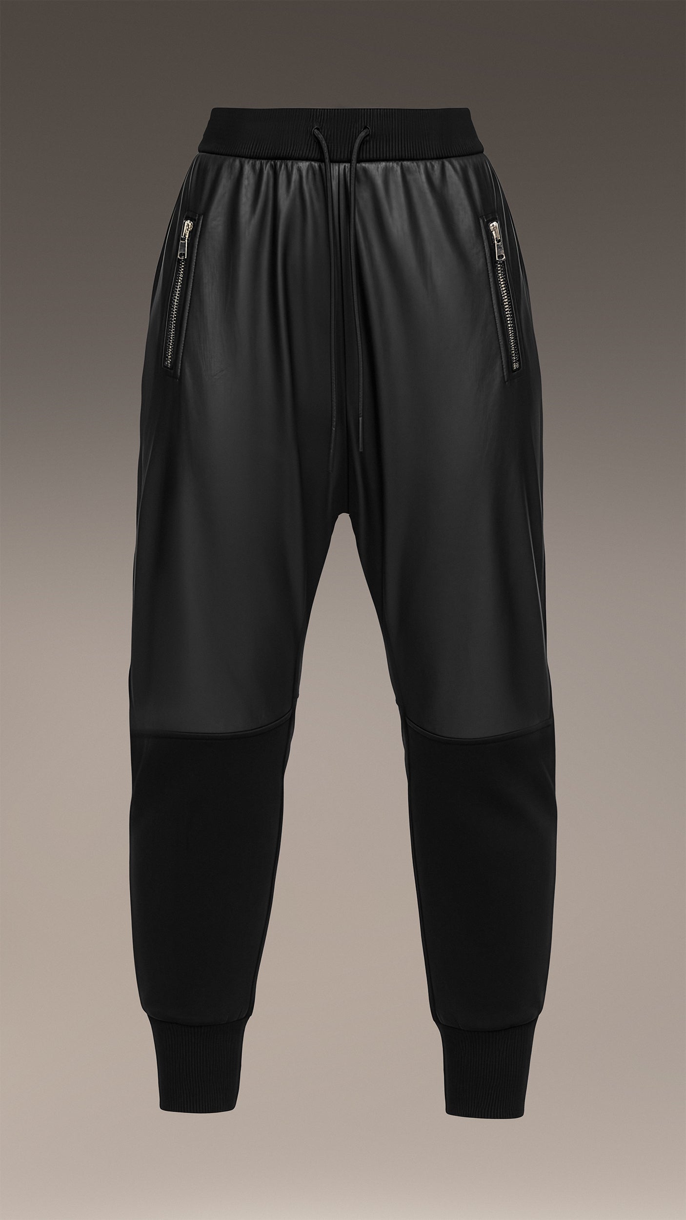 Faux leather jogger pants - P21108