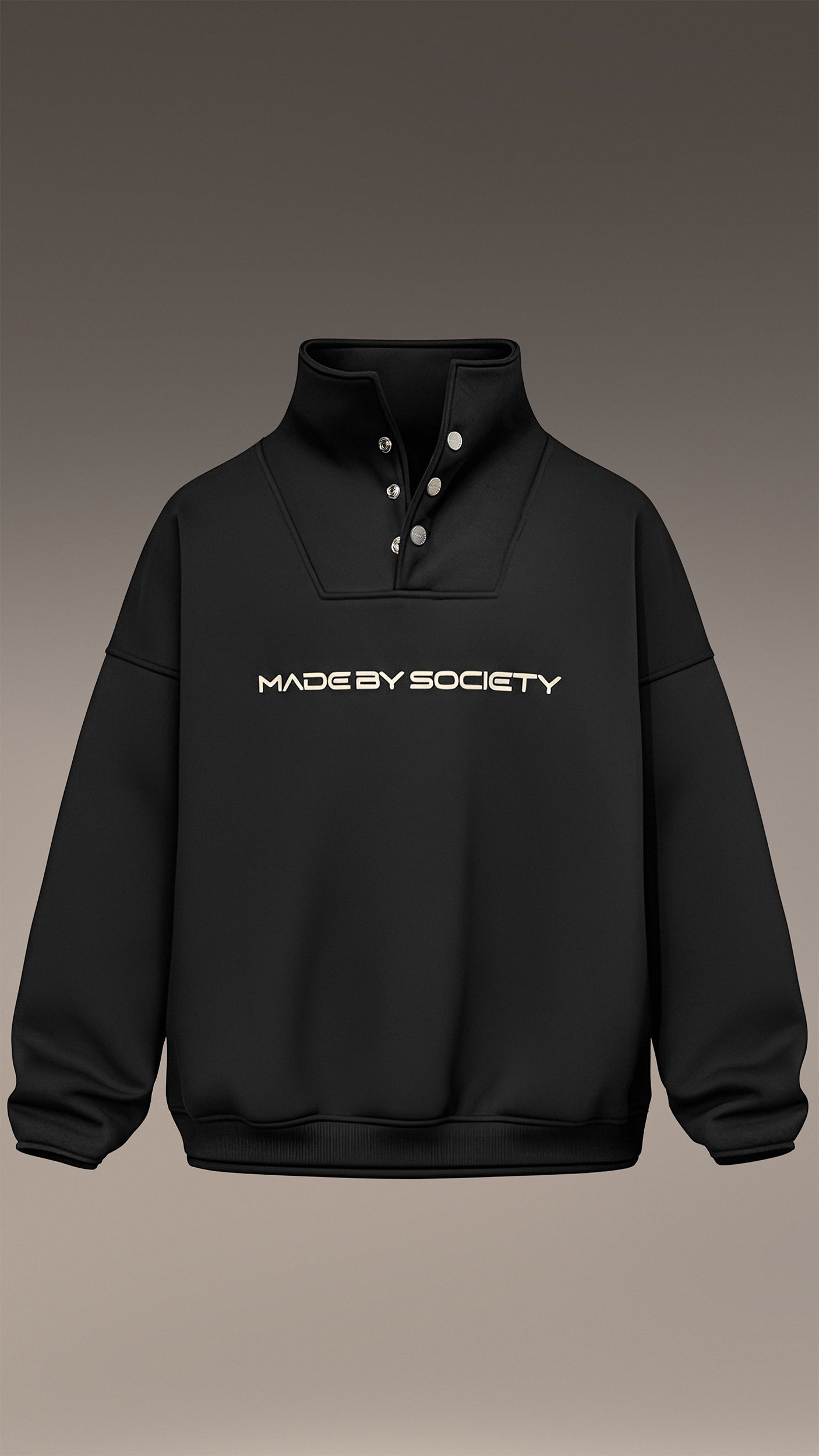 Hanorac "Made by Society" cu capse - H16004