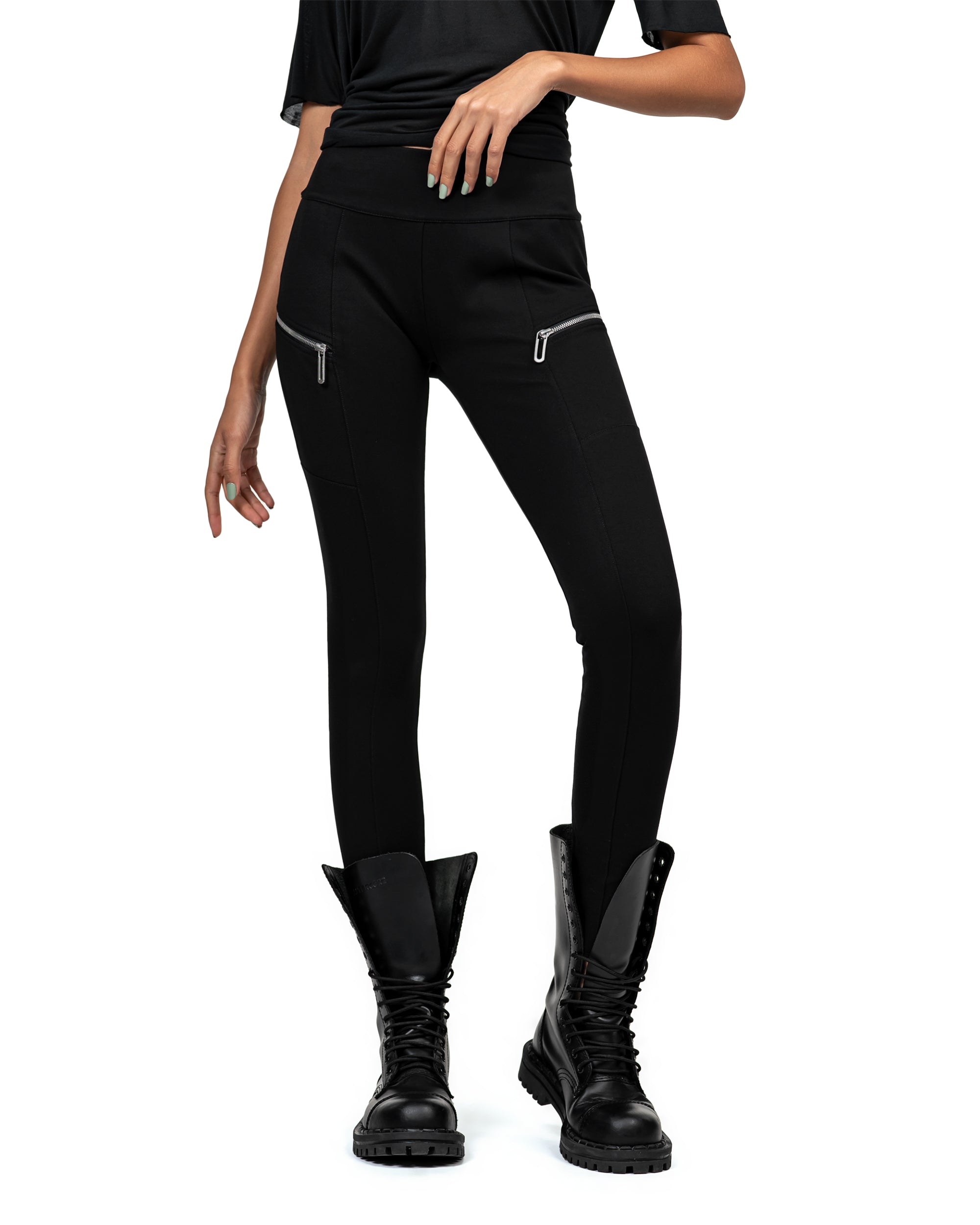 Zip leggings pants - P22441