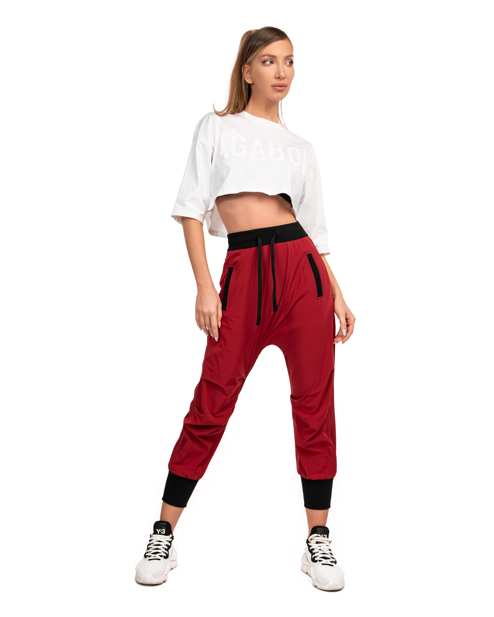 Burgundy epic jogger pants - P21820