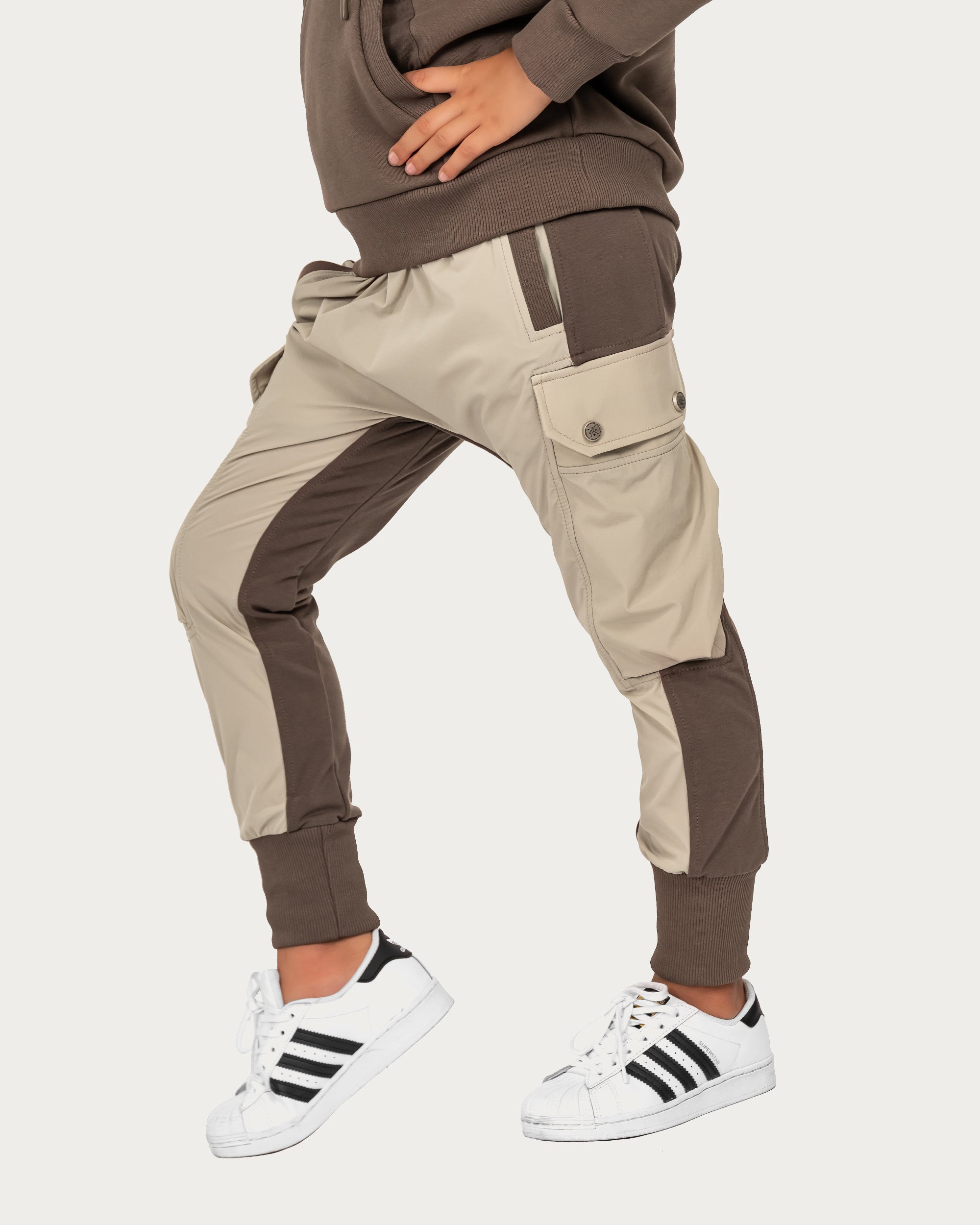 Two-tone cargo pants - P32781