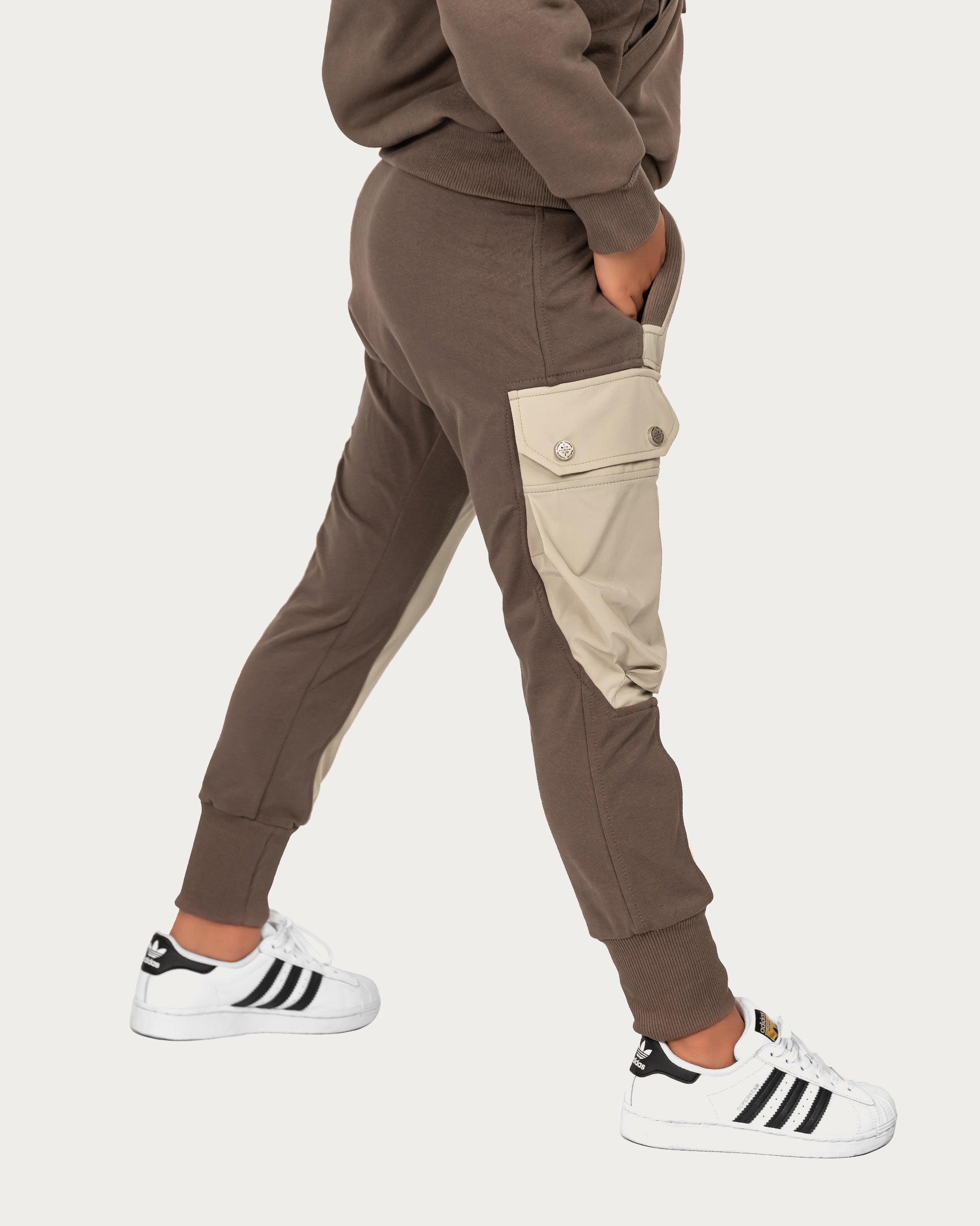 Two-tone cargo pants - P32781