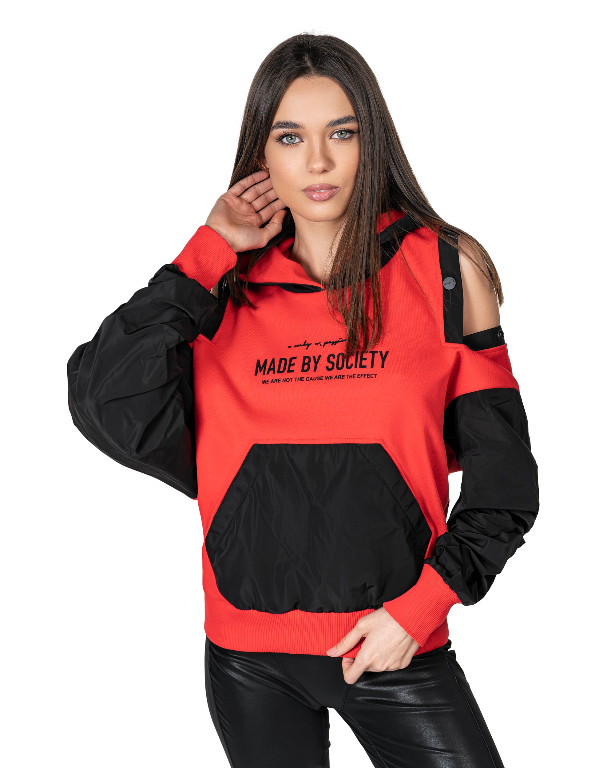 Stud backless hoodie - H24368