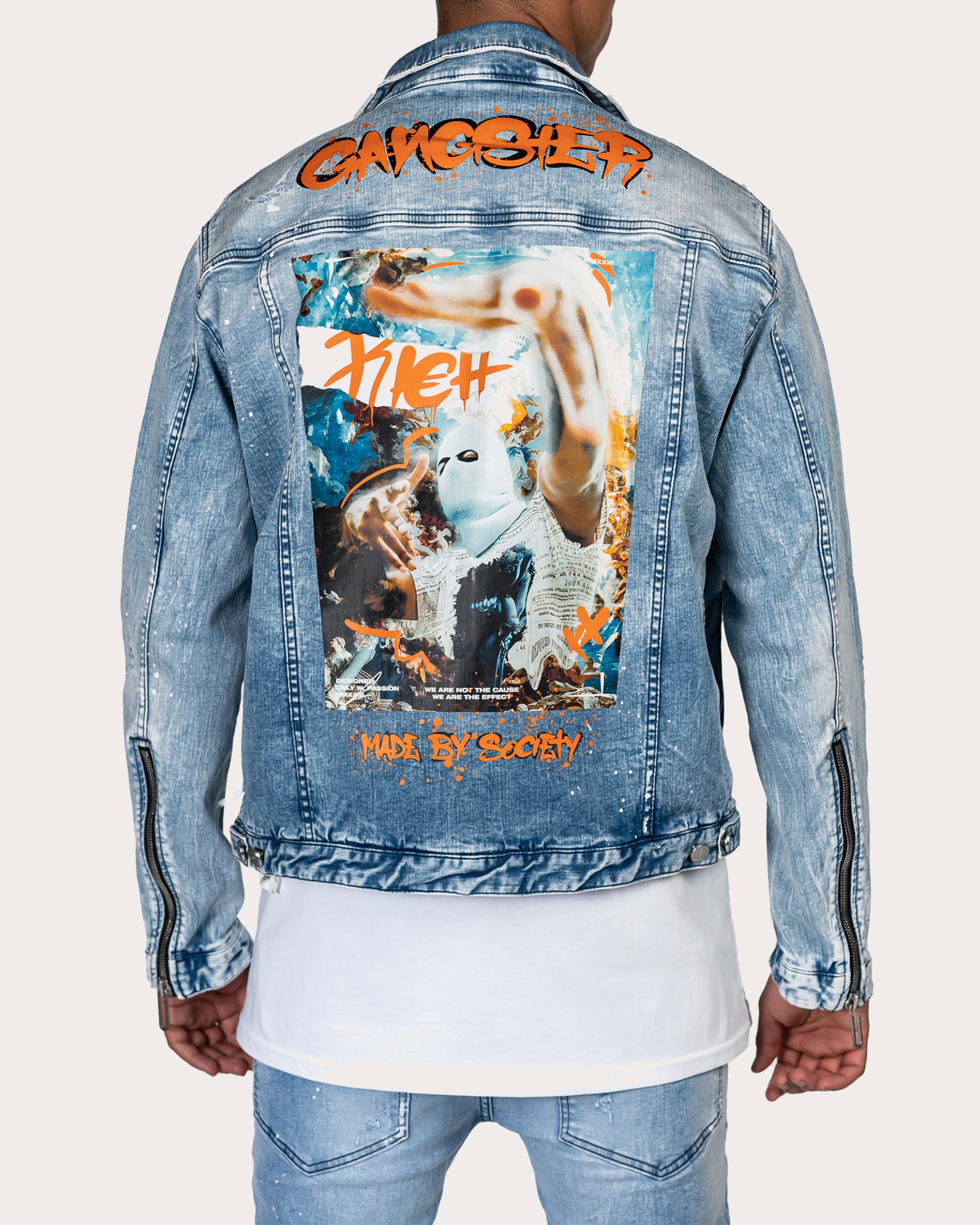 Gangster denim jacket - J13762