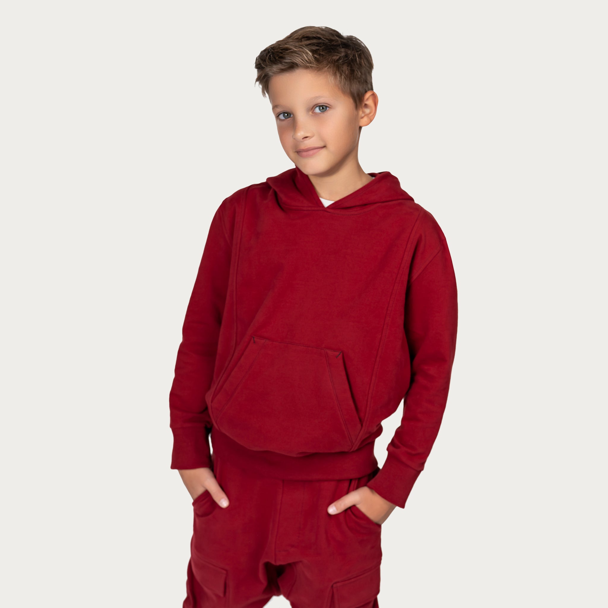 Burgundy hoodie - H32047