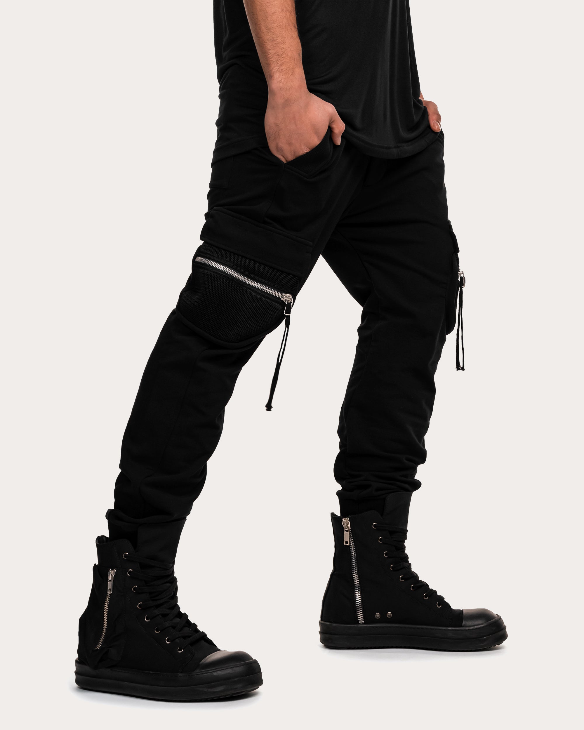 Net cargo pants - P11074