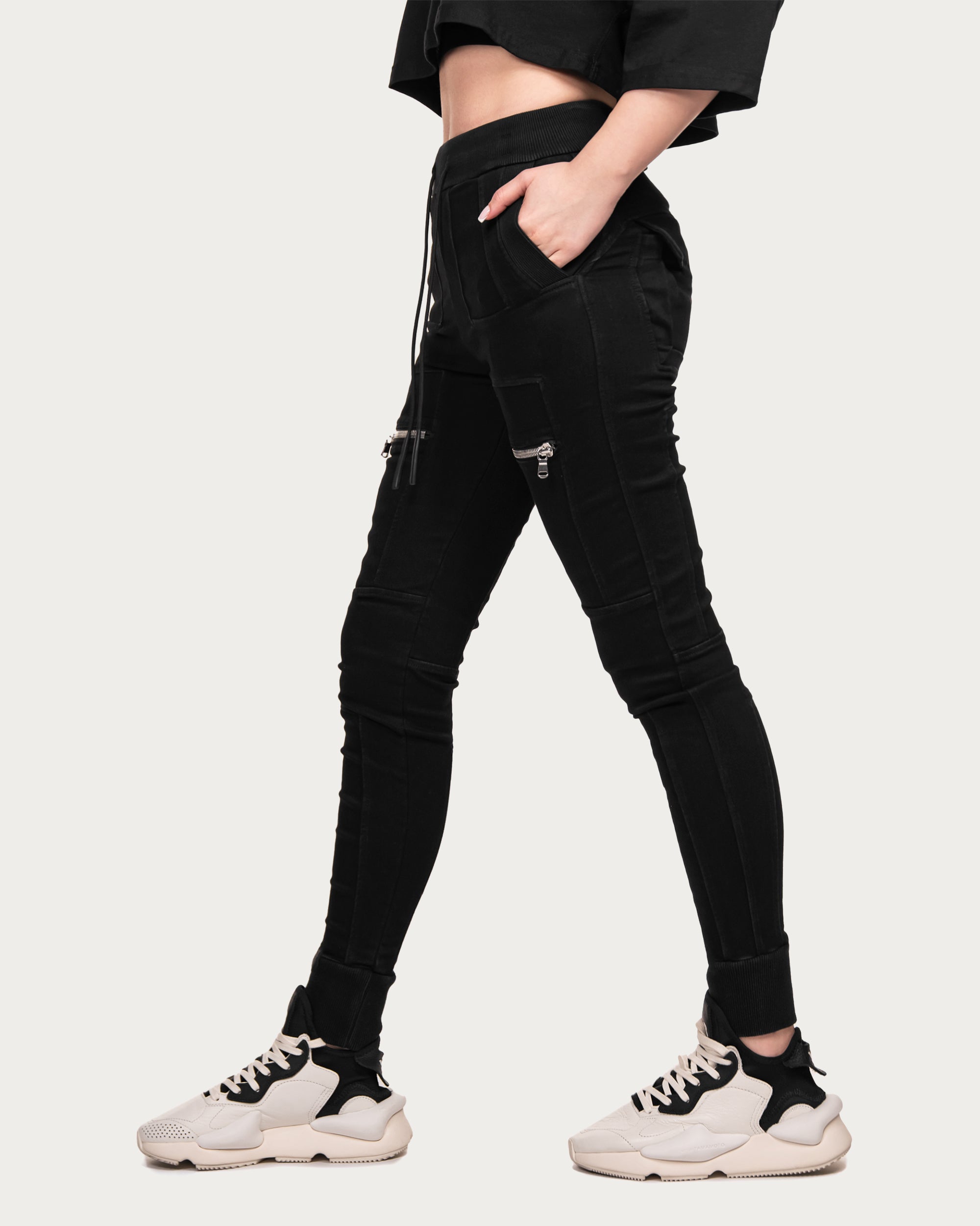 Zipper denim pants - P21525