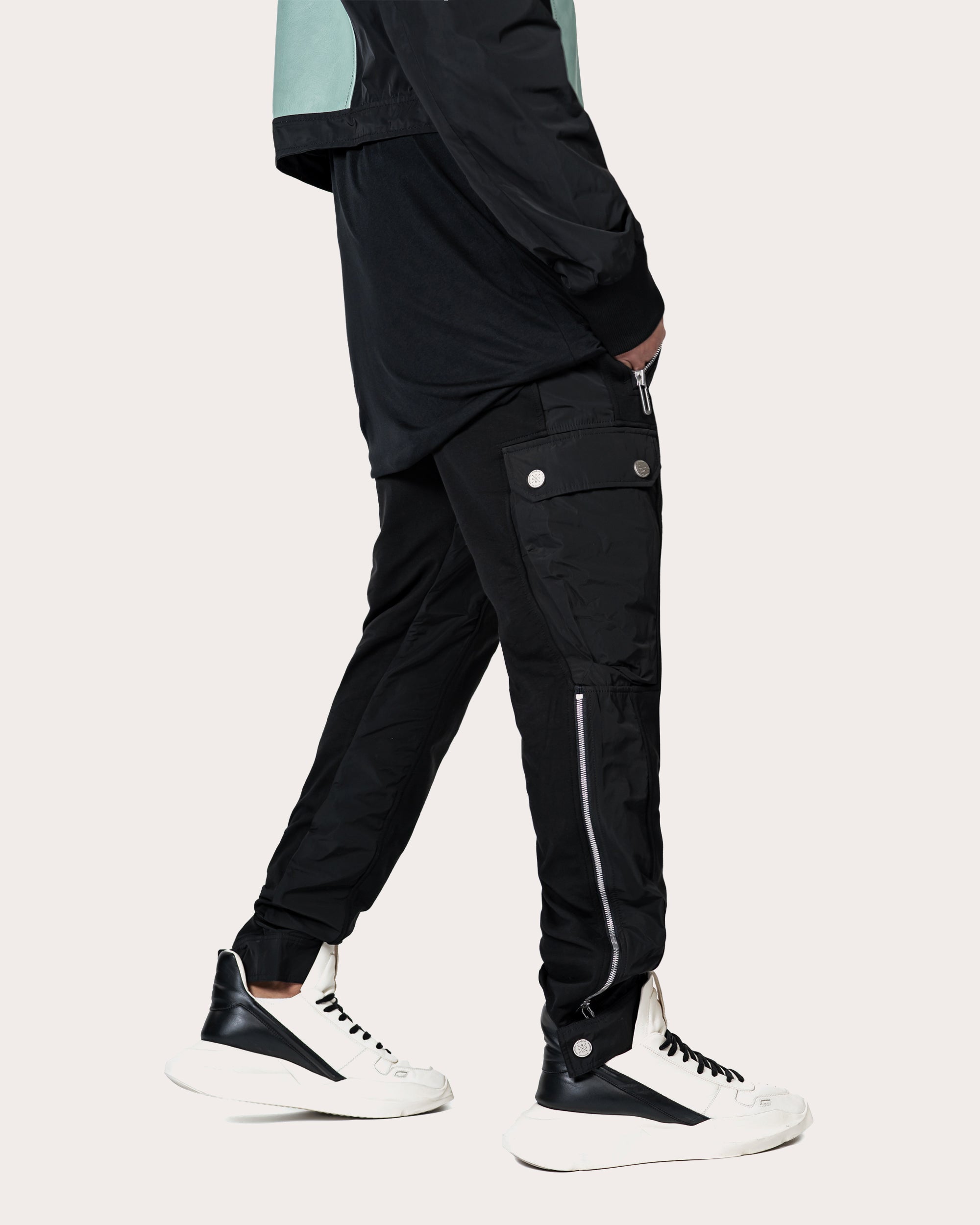 Zip cargo track pants - P12377