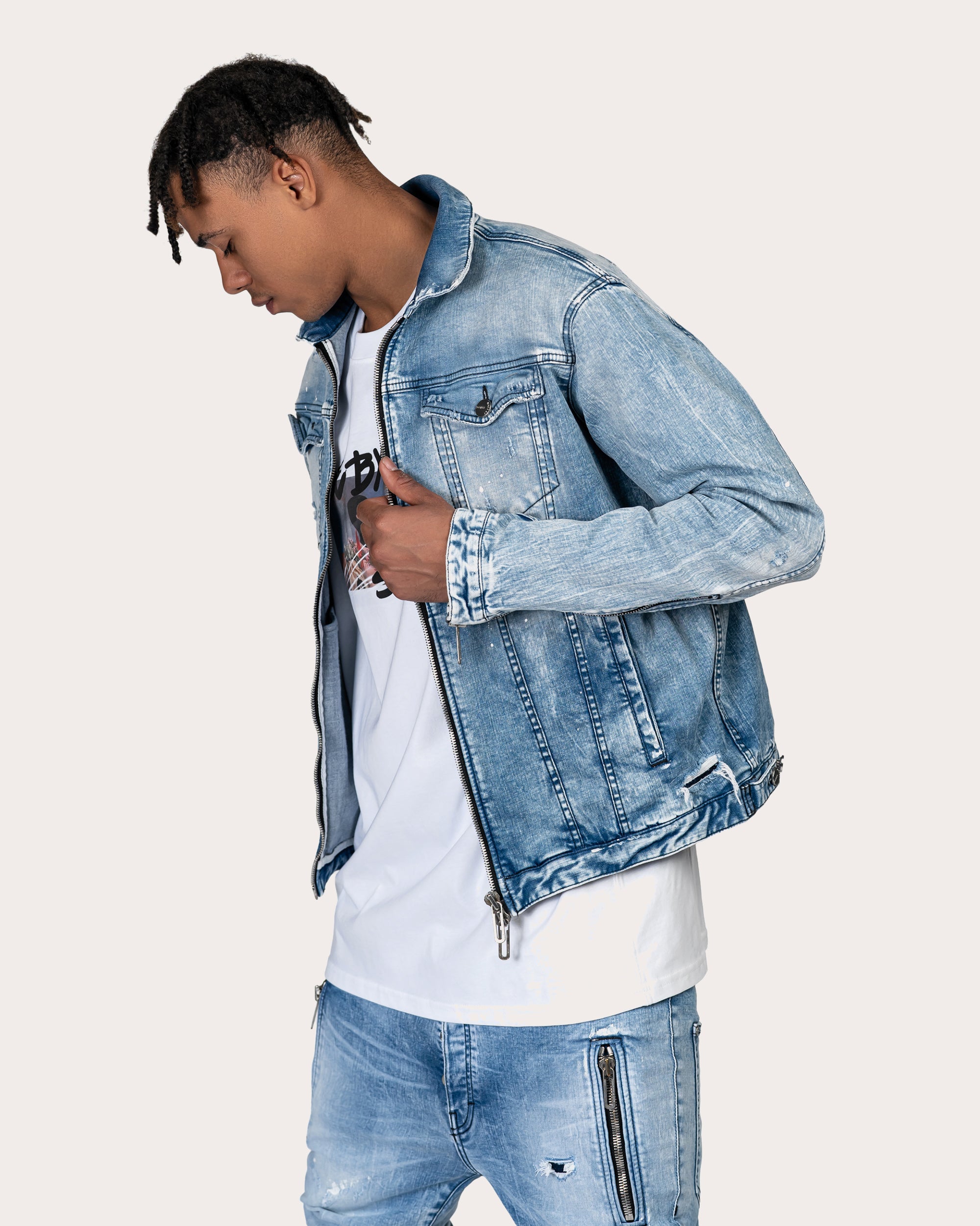 Gangster Denim Jacket - J13762