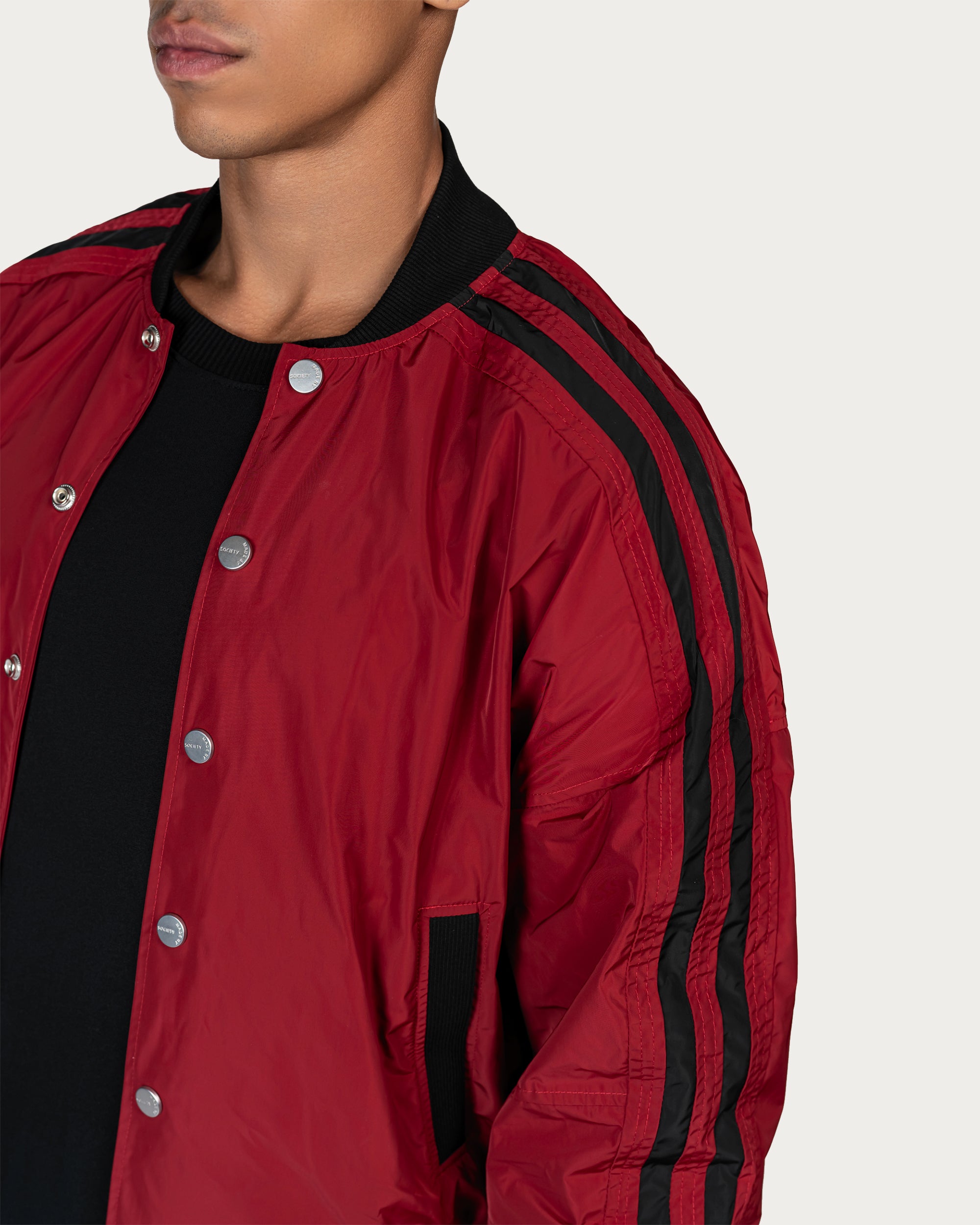 Vertical Lines Bomber Jacket - J14807