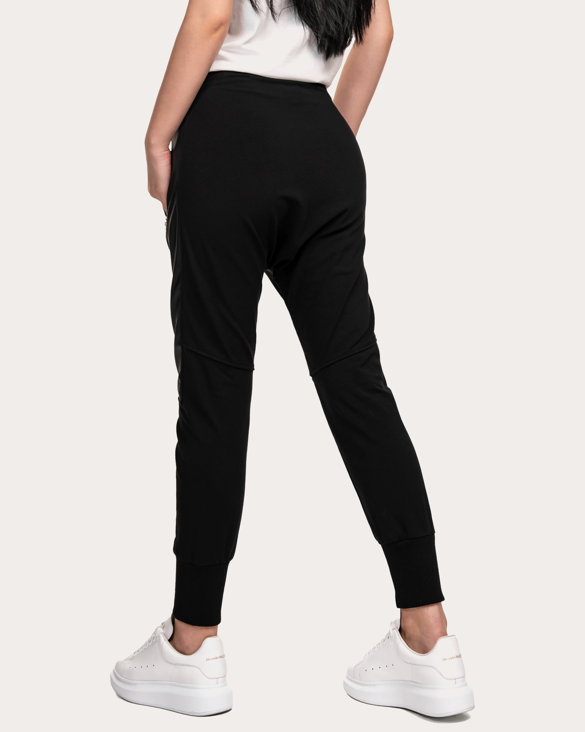 Faux leather jogger pants - P21108