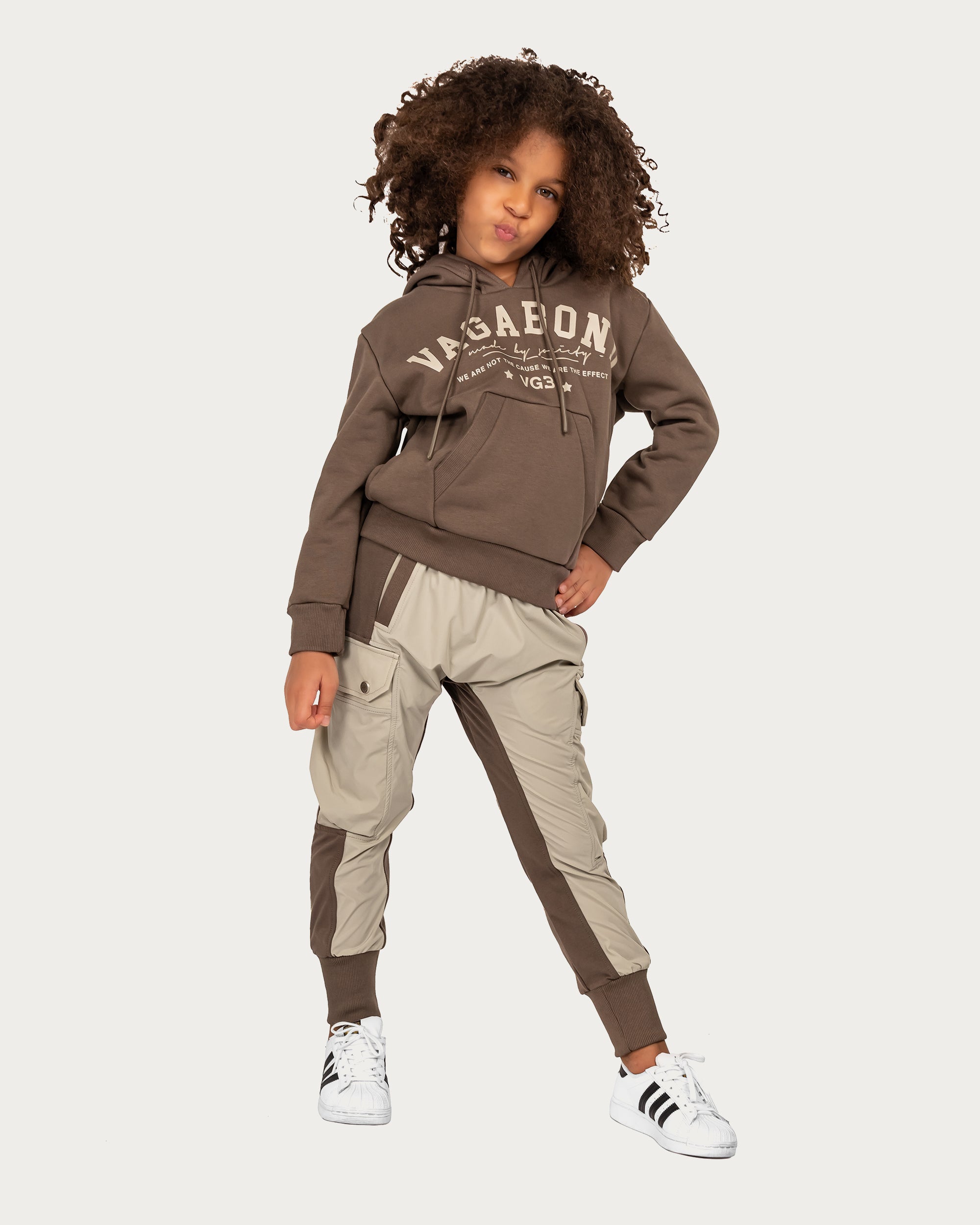 Two-tone cargo pants - P32781