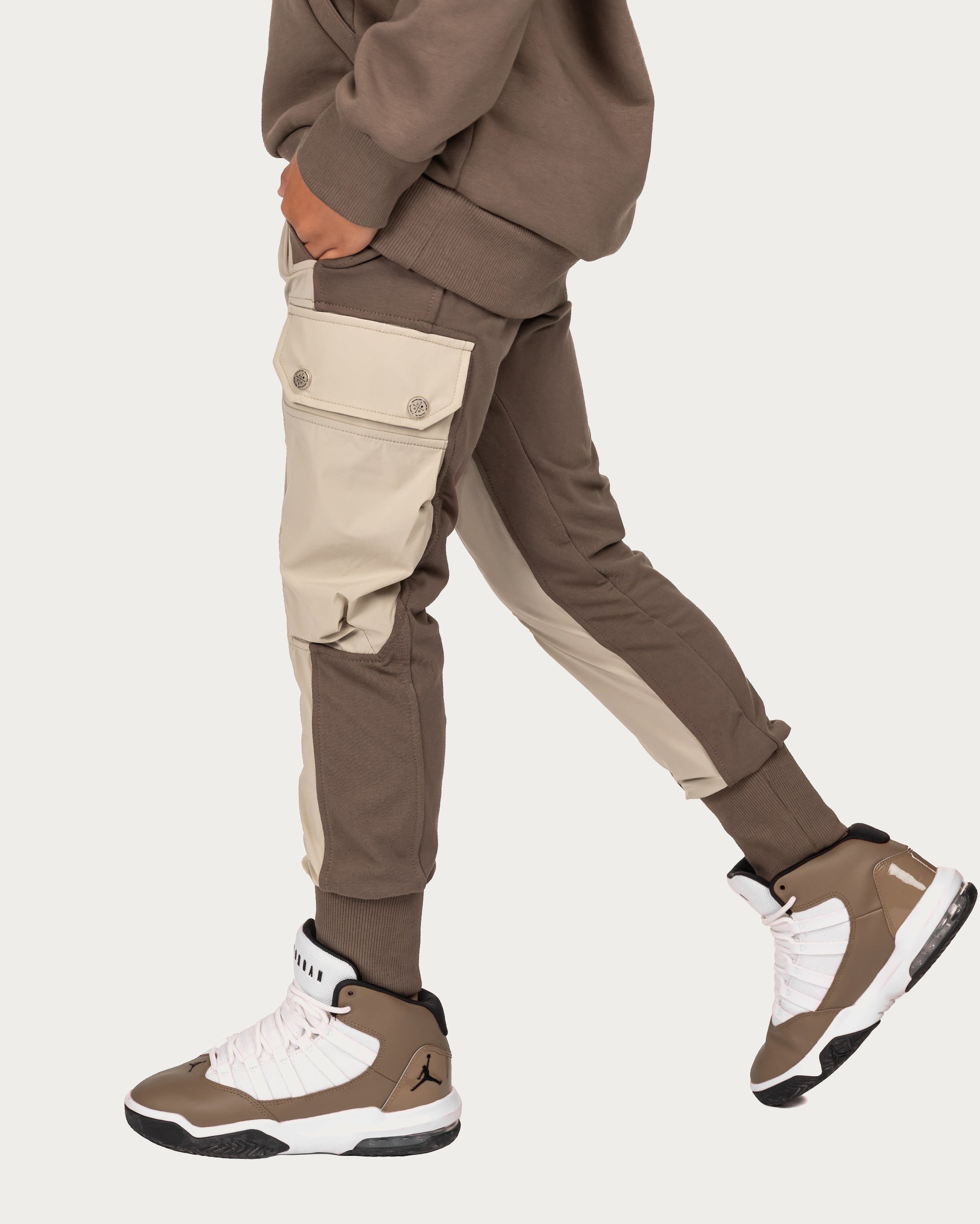 Two-tone cargo pants - P32781