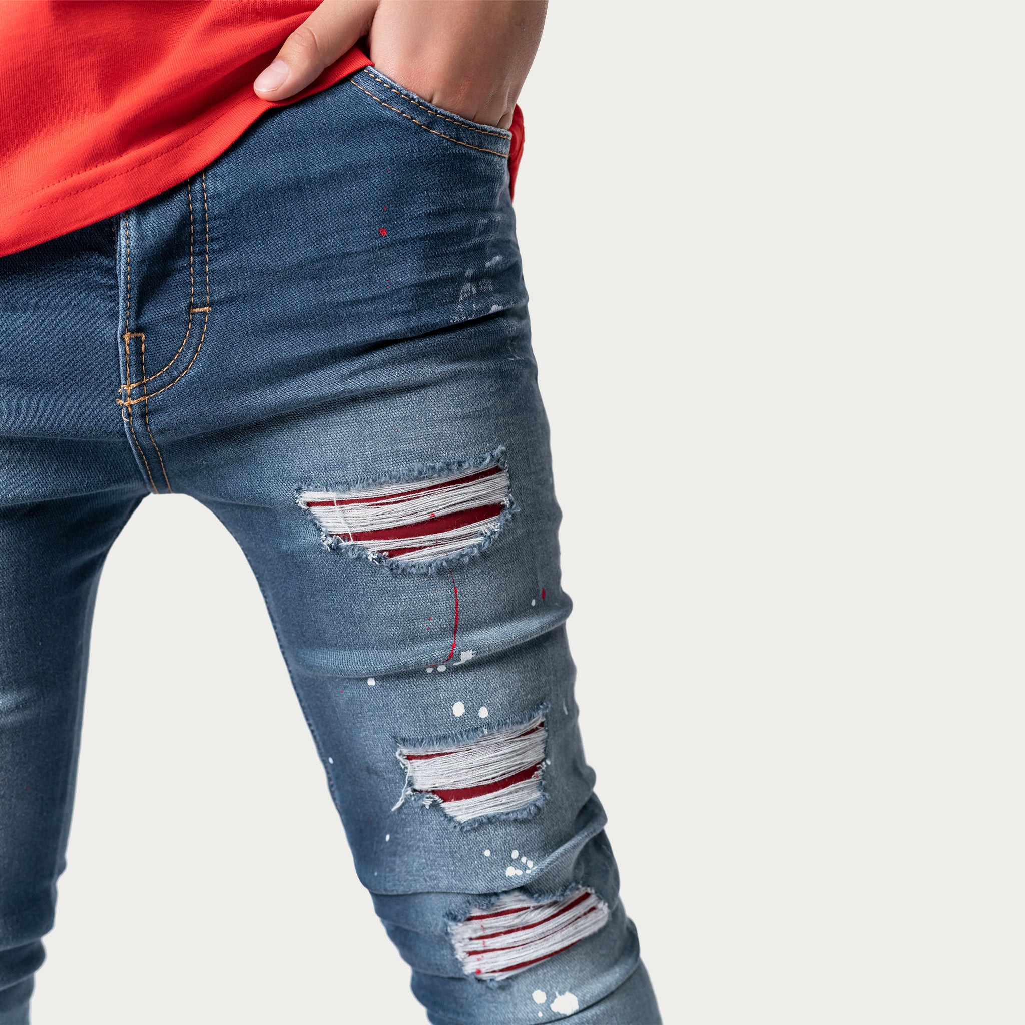 Ripped jeans pants - P33586