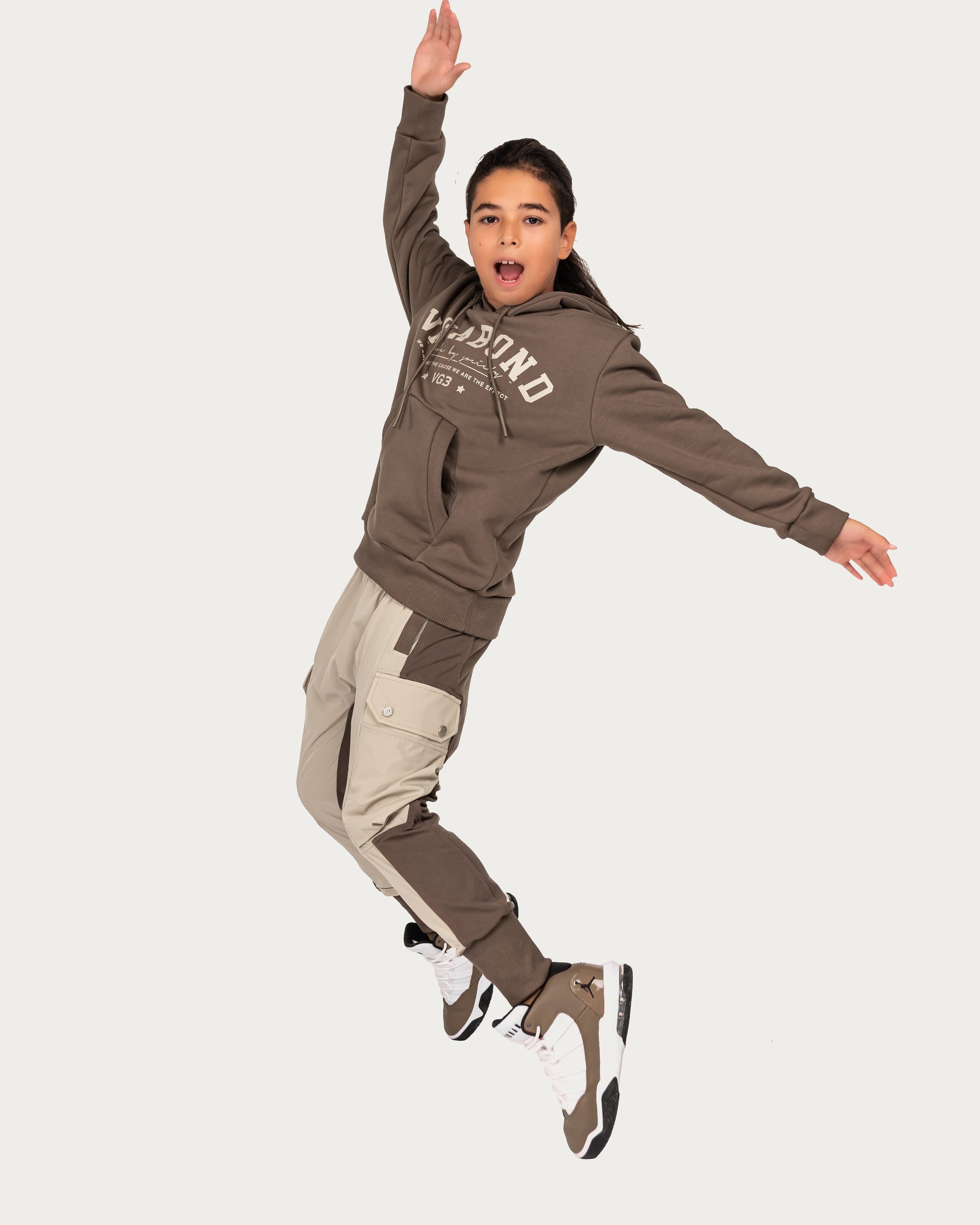 Two-tone cargo pants - P32781