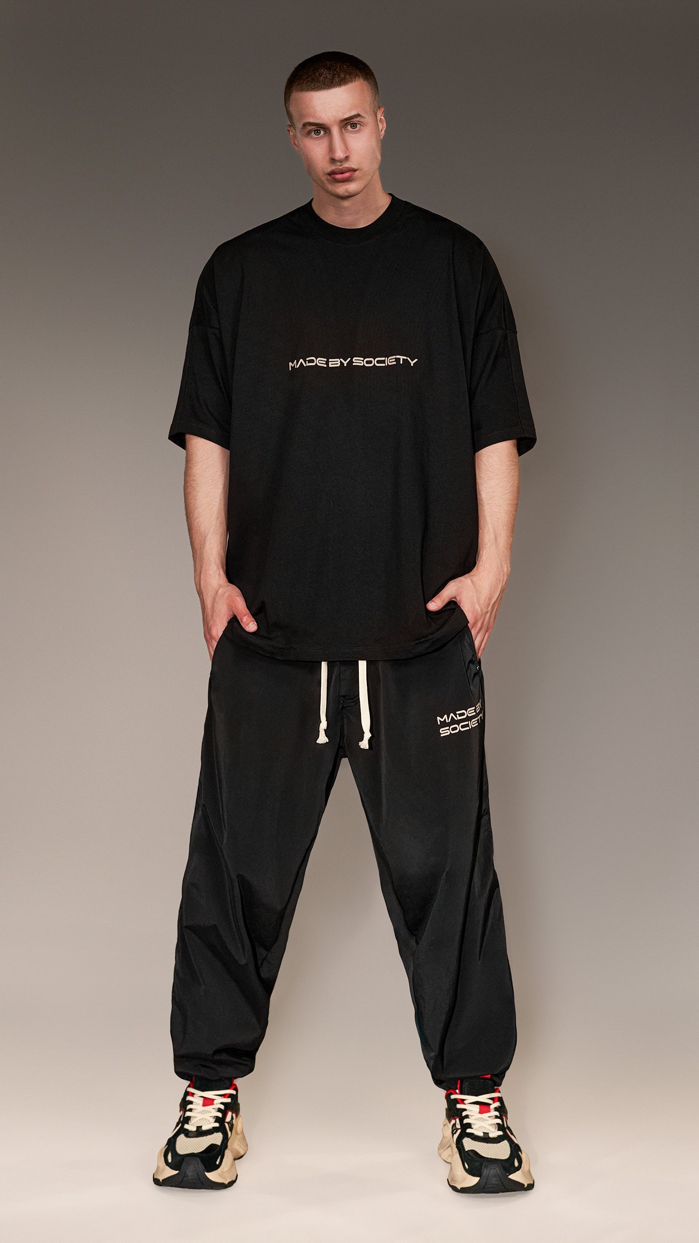"Made by Society" Black Jogger Pants - P15829