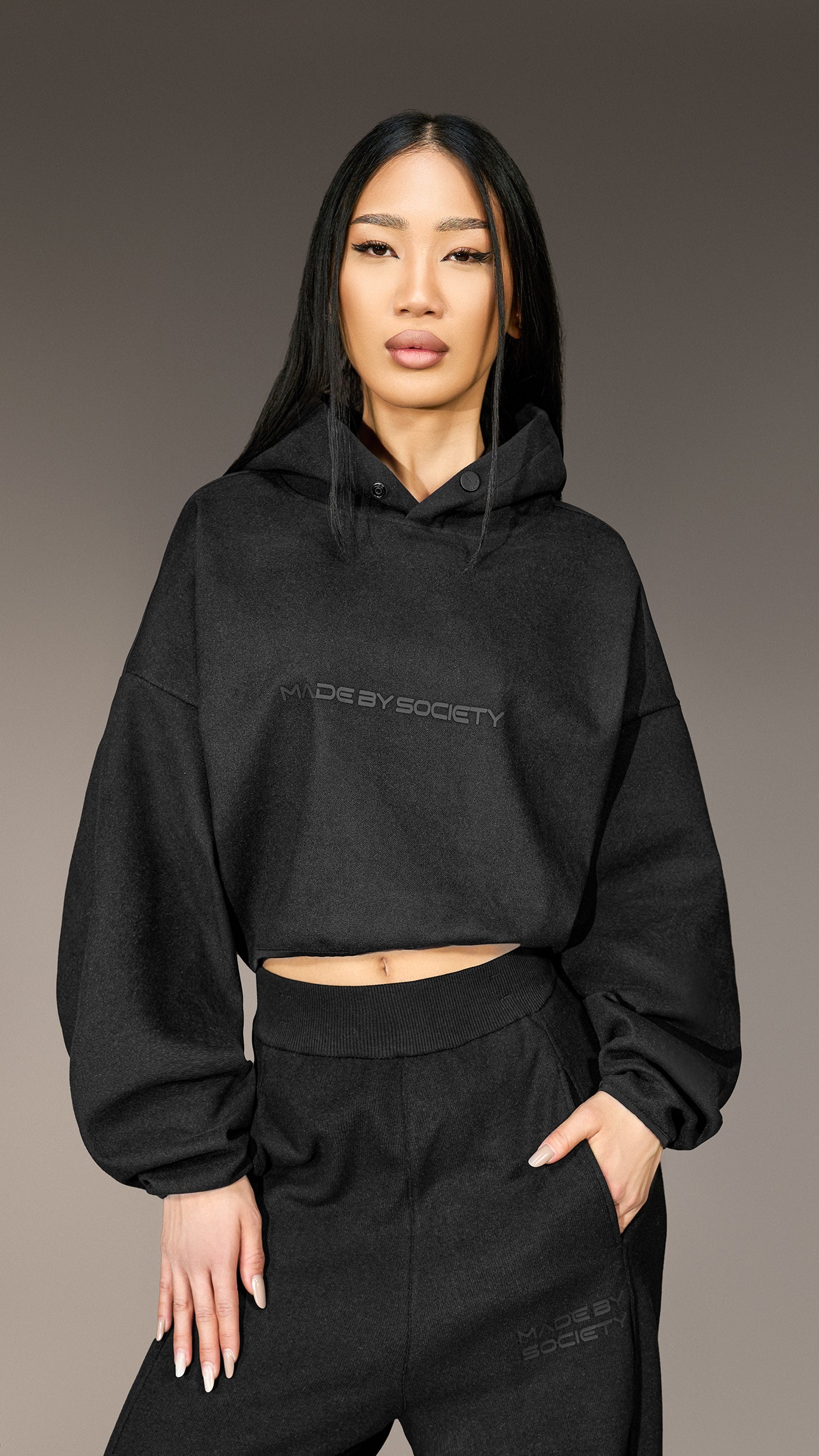 Made by Society Crop Hoodie - H26118